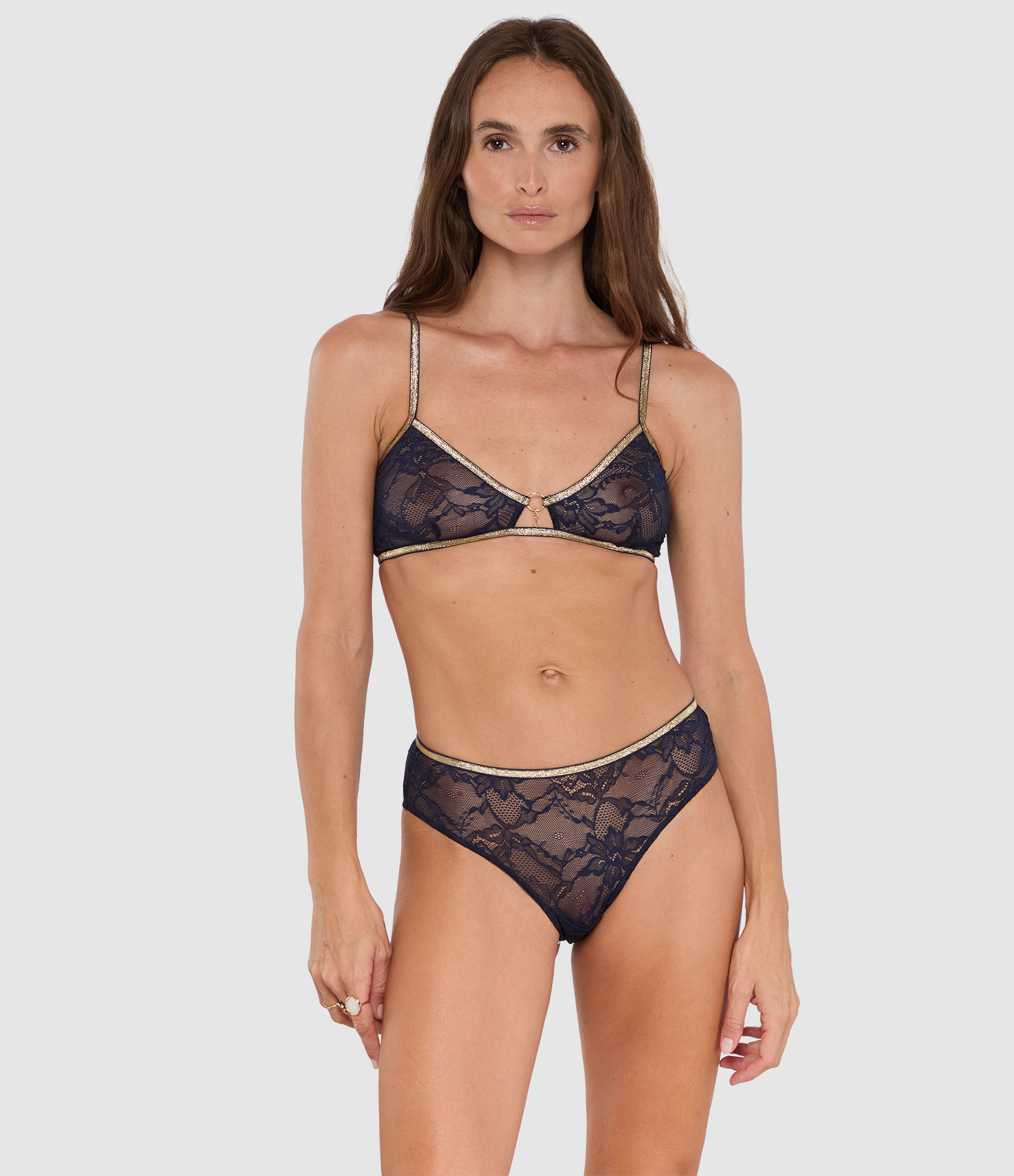 Hipster Mahi Lace Navy Velvet