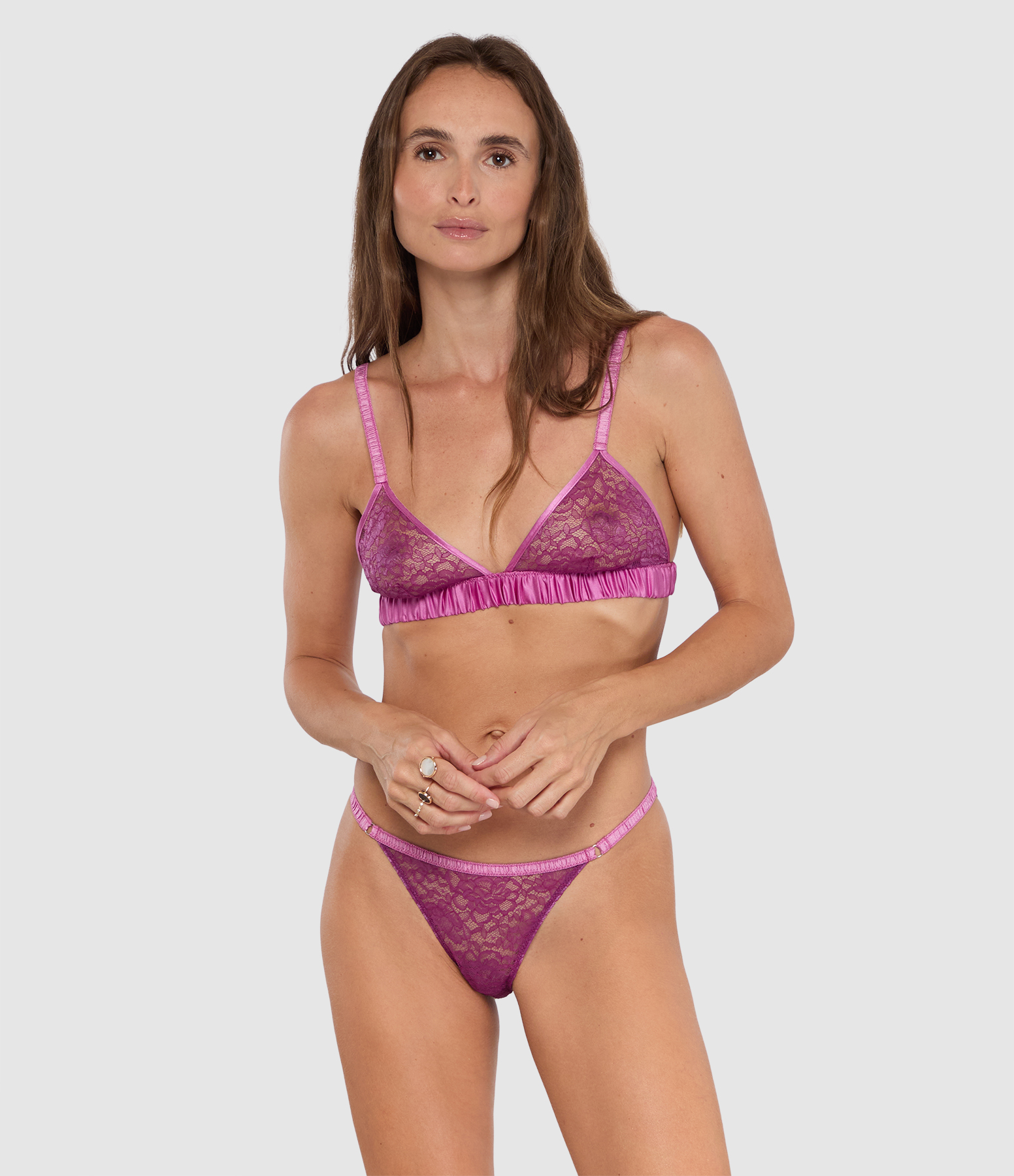 Soutien-gorge Triangle Stone Violette Lace