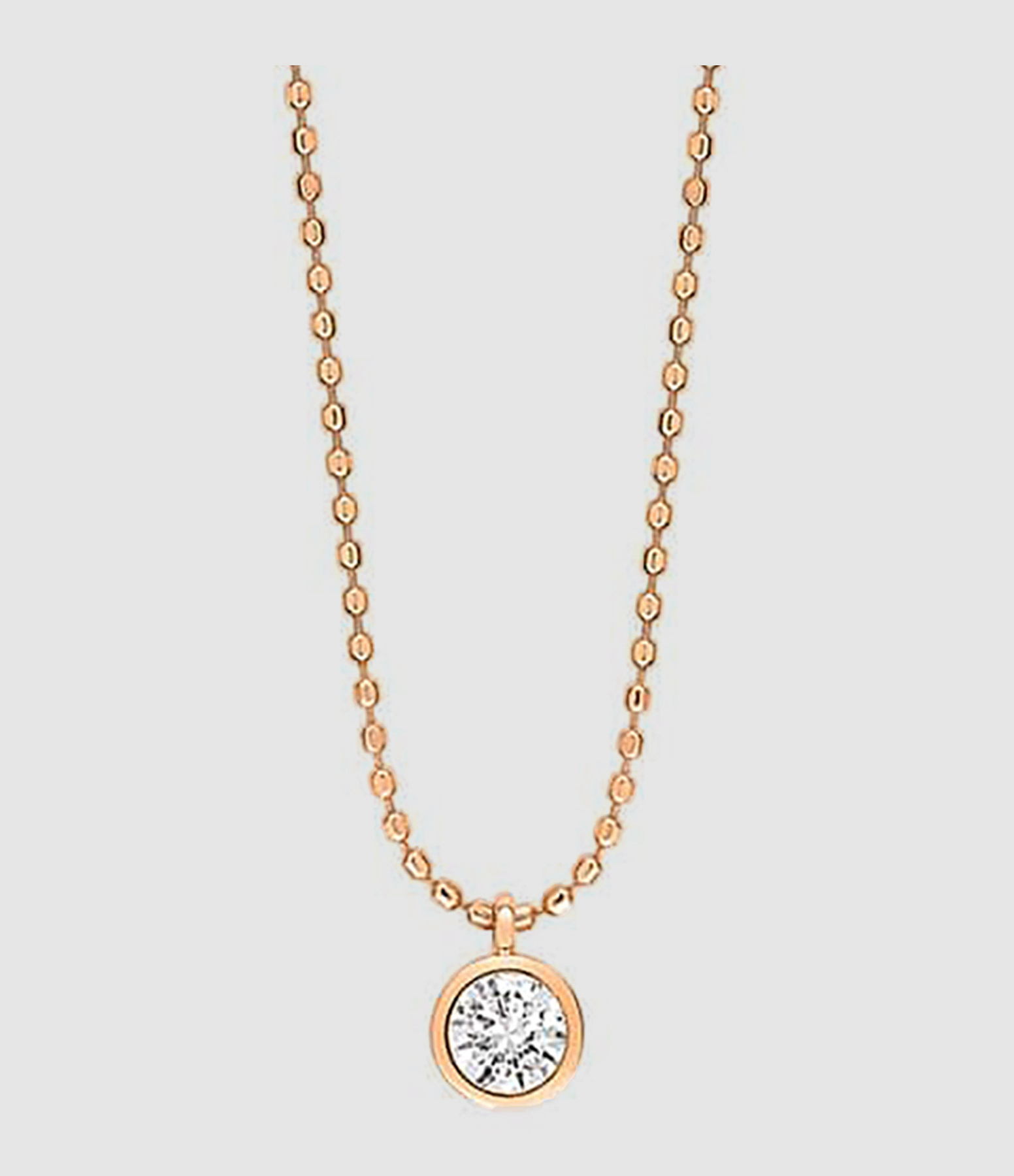 Collier Lonely Diamonds Simple Diamants Or Rose