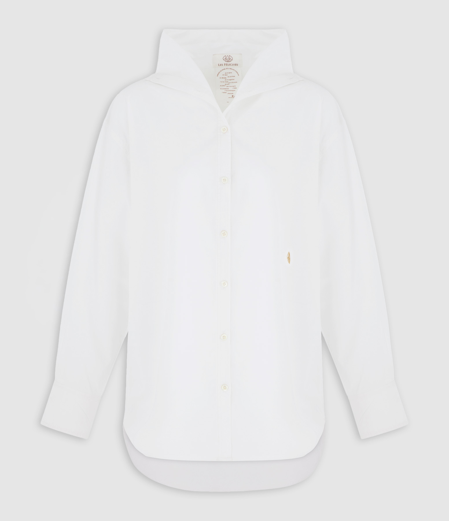 Chemise Cassandra Col Haut Blanc