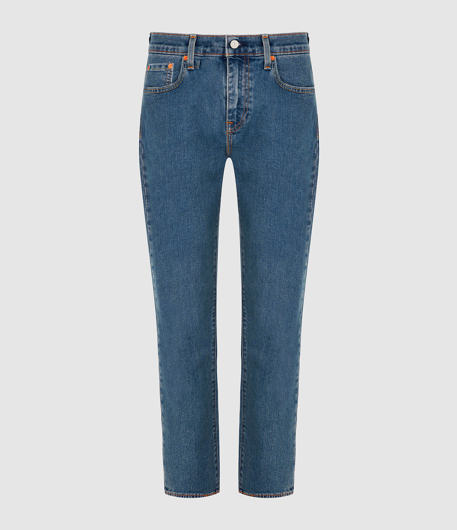Jean 502 Taper Med Indigo-Flat Finish Stonewash Stretch
