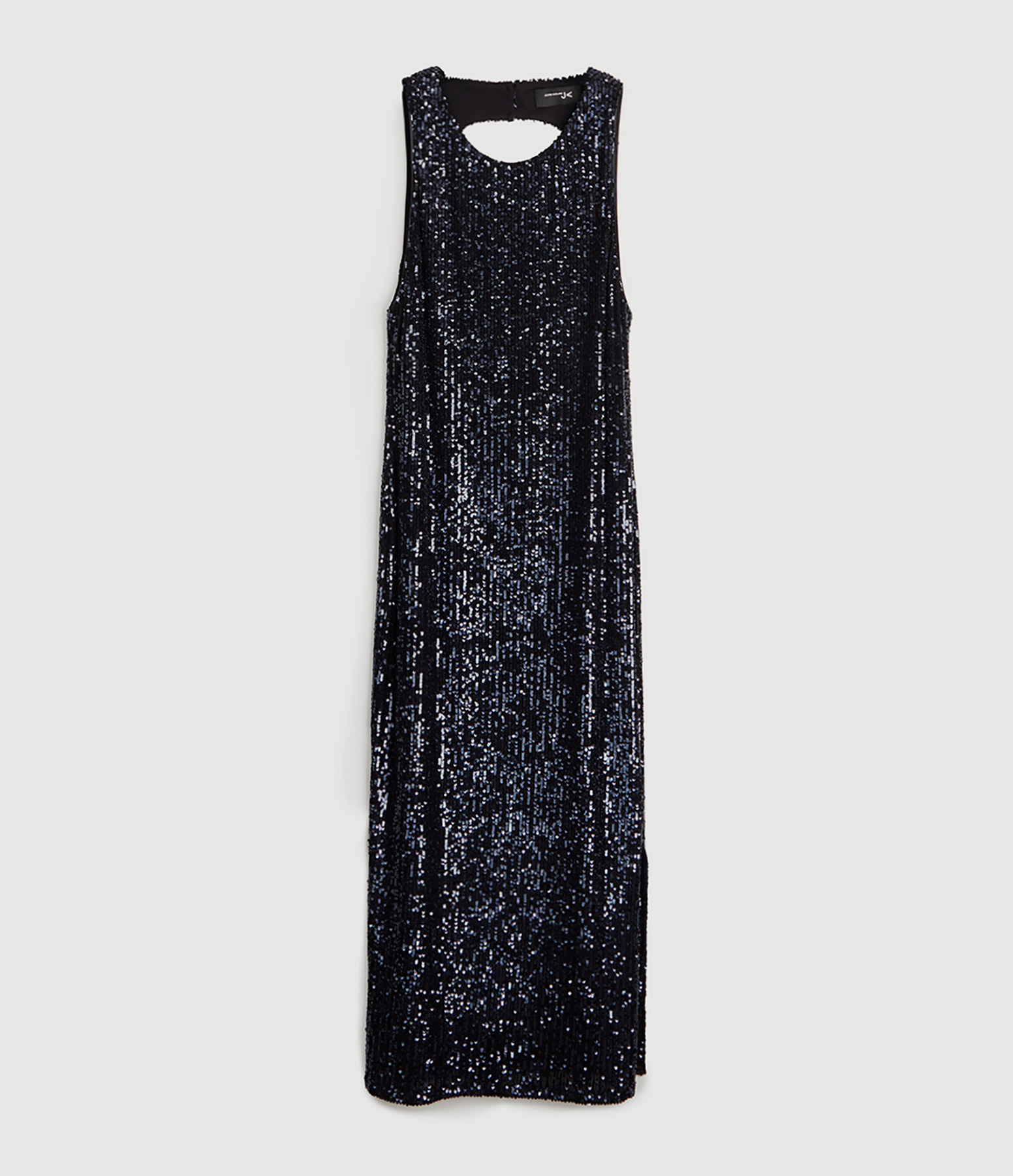 Robe Licha Dos Nu Sequin Bleu Nuit