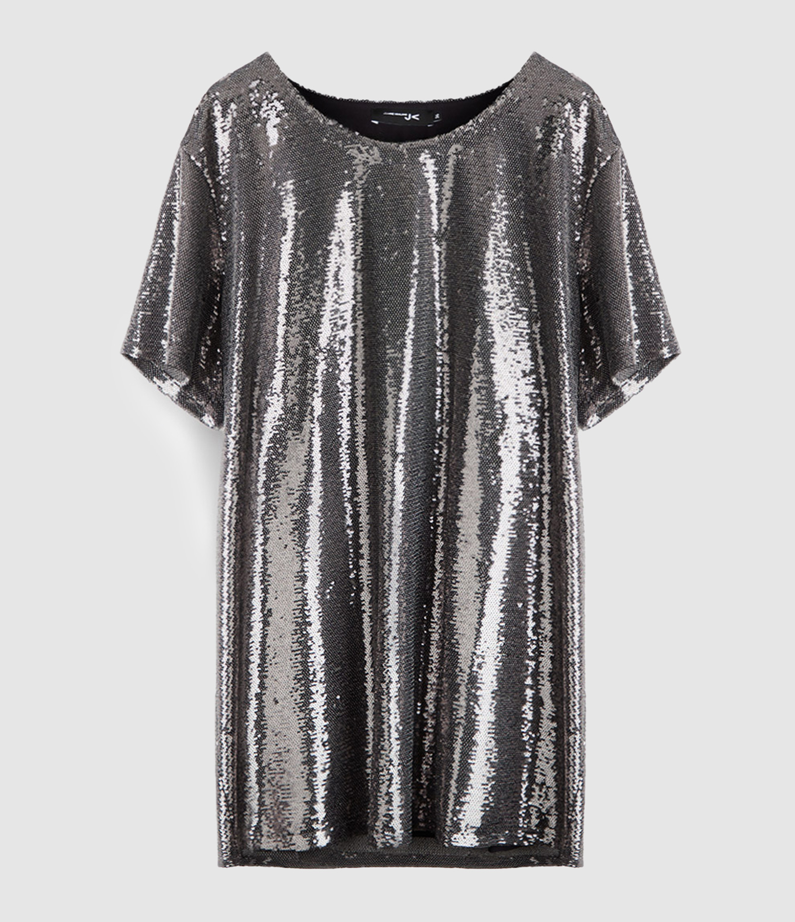 Robe Mala Sequin Gun Métal
