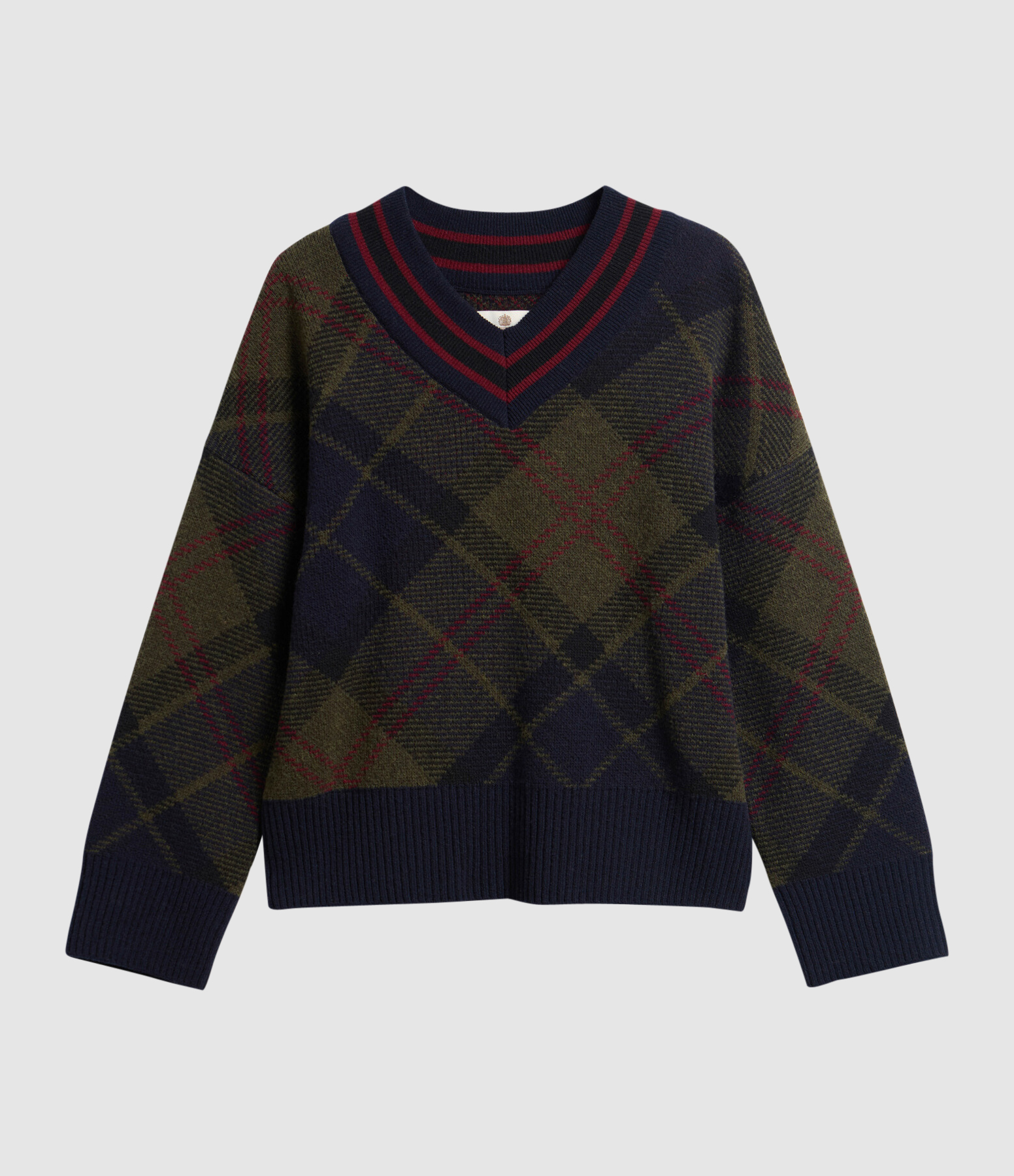 Pull Shae Knitted Jumper Shadow Classic Tartan