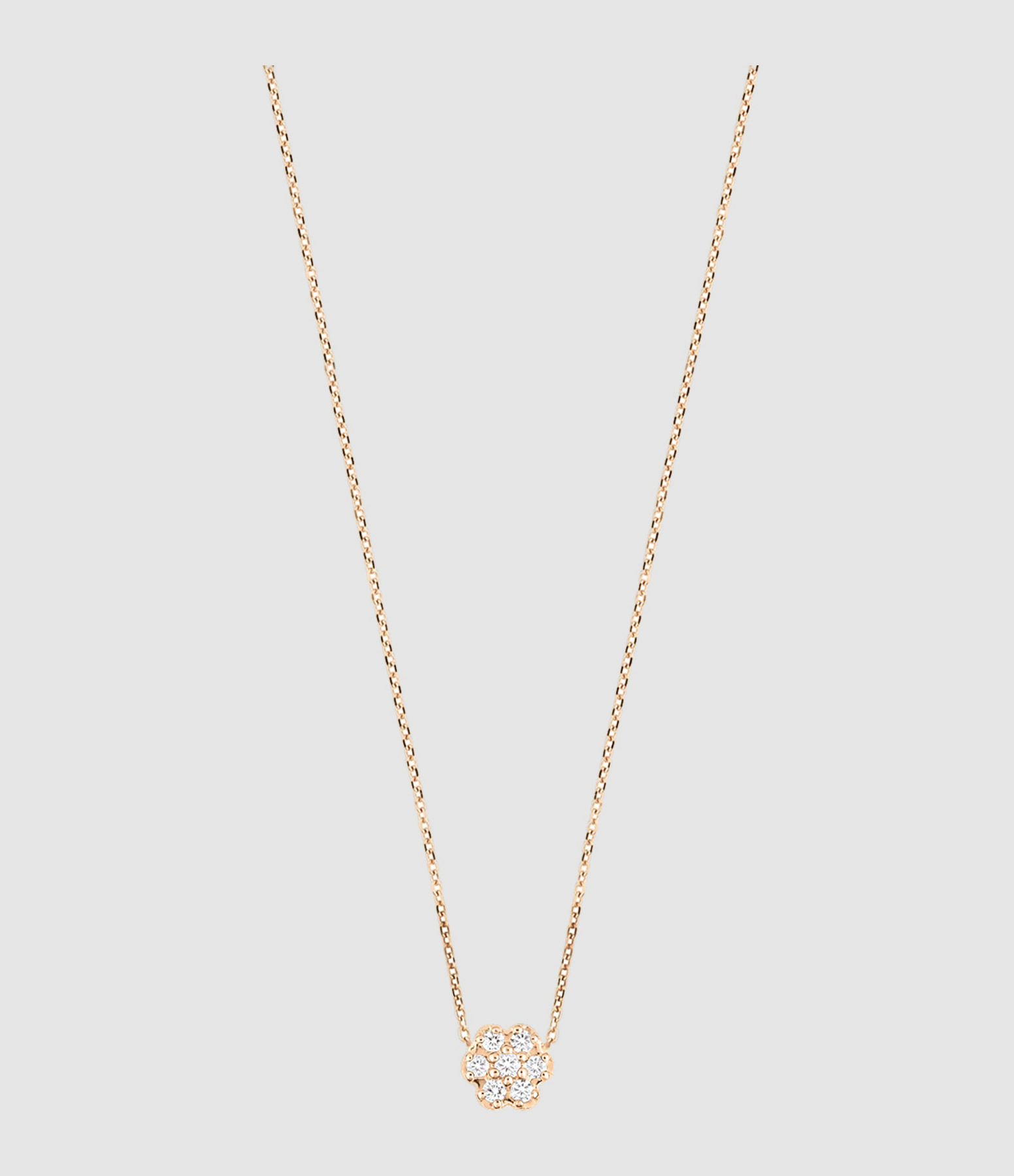 Collier Diamond Lotus Mini Or Rose