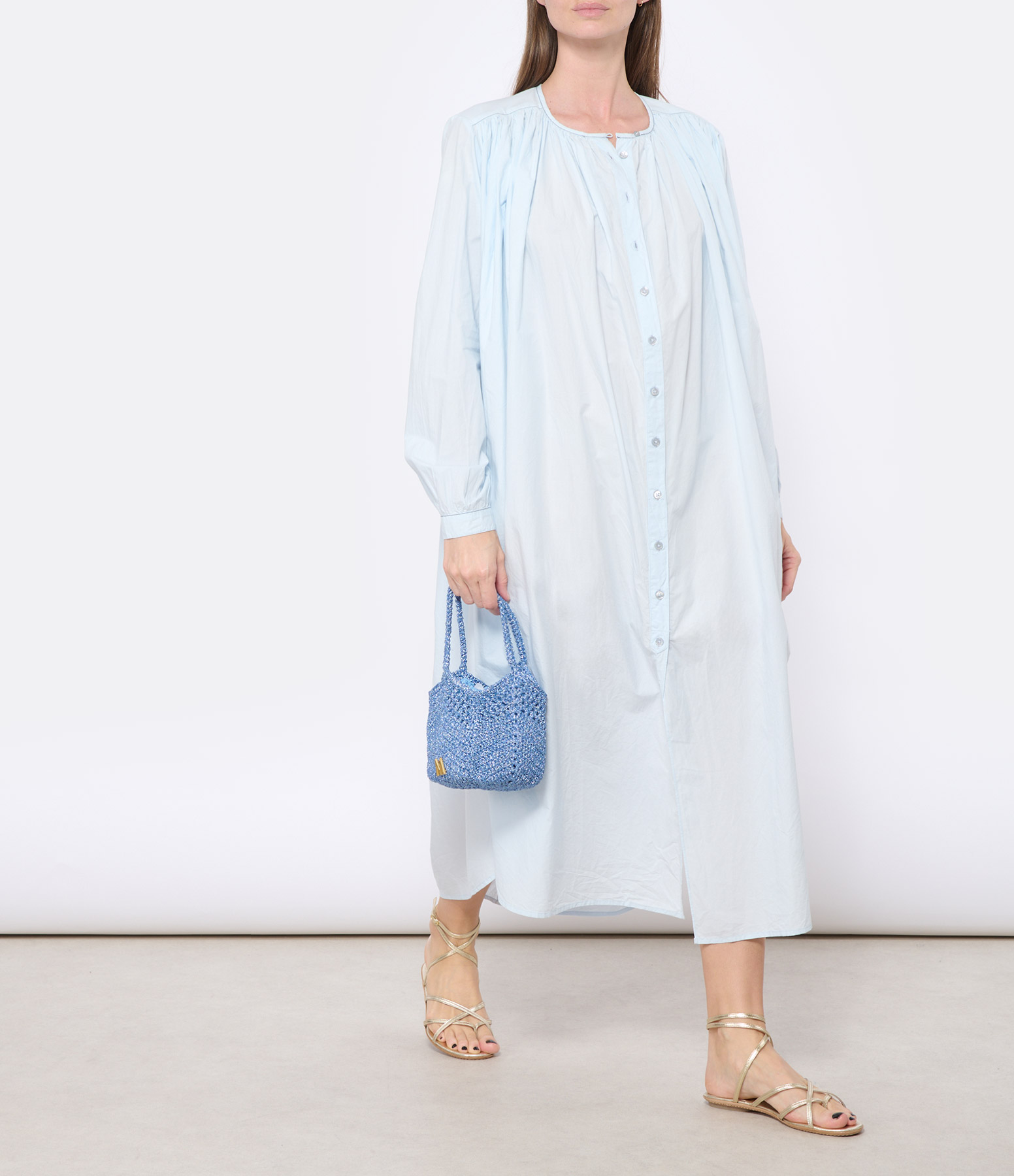 Robe Mi-Longue Cigarlong Blue
