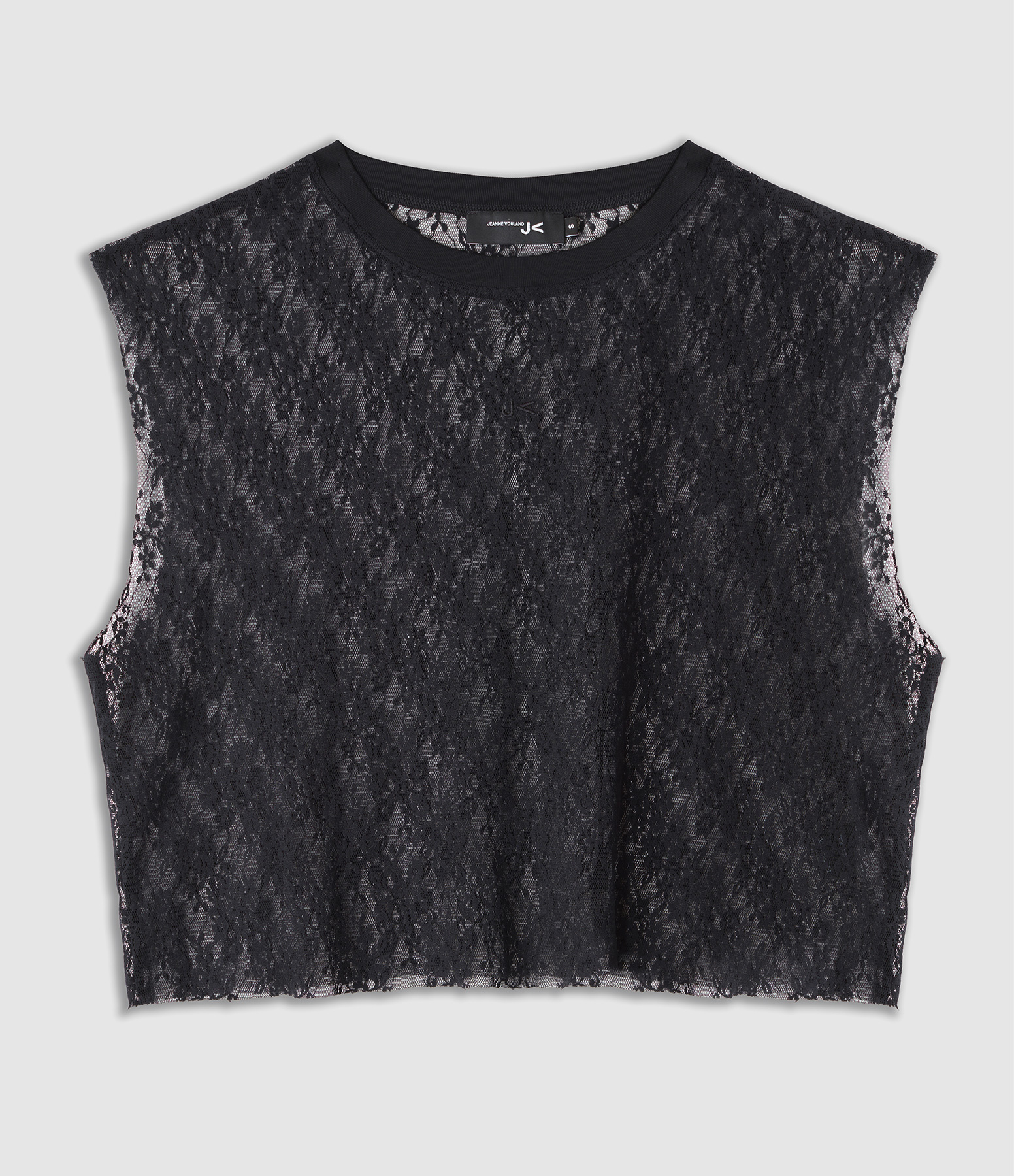Débardeur Lopi Crop Dentelle Noir