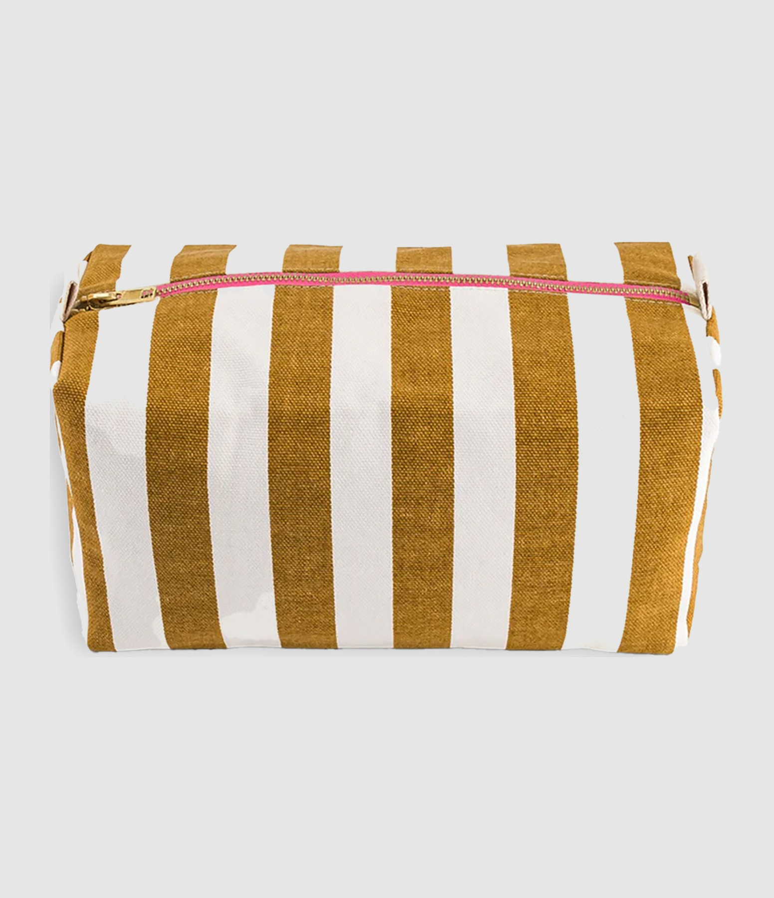 Trousse Vic Rayures Écru Caramel