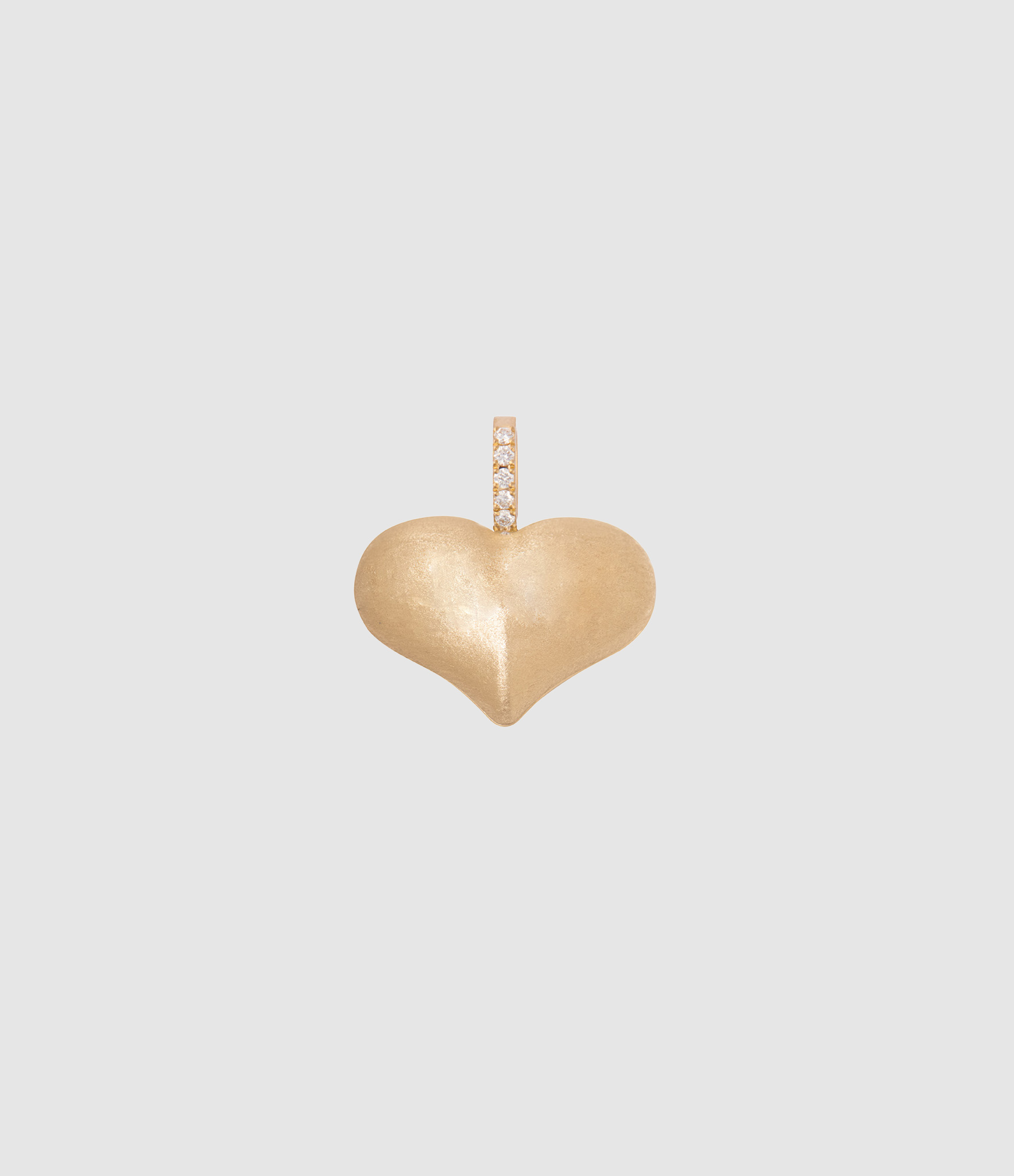 Pendentif Mini Cœur Diamants Or Jaune