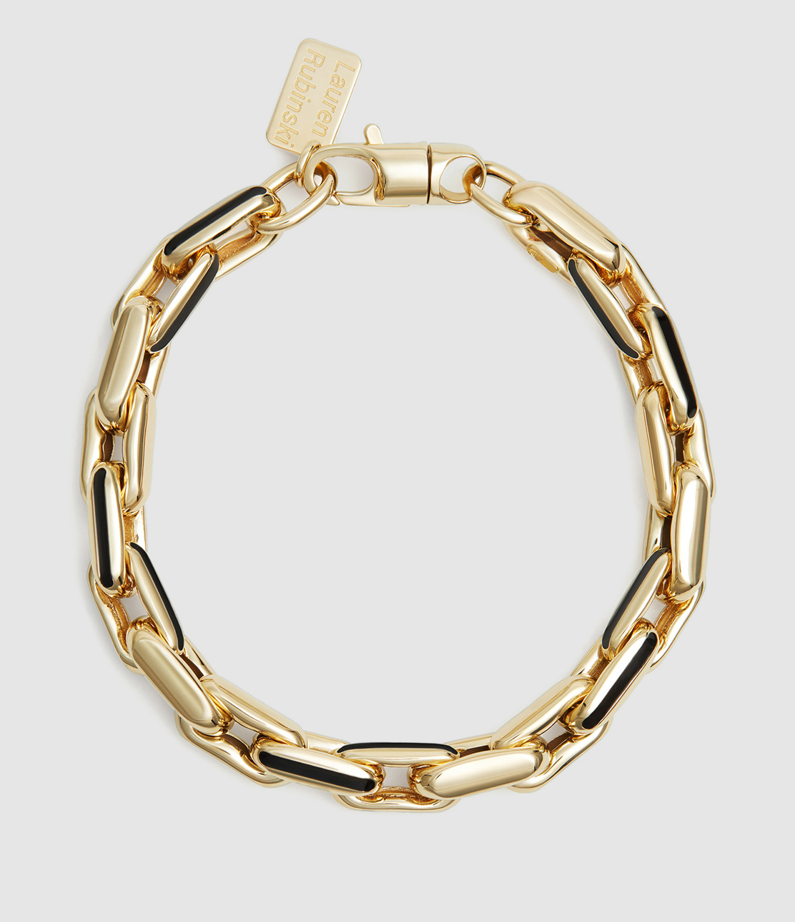 Bracelet Small Émail Noir Or Jaune