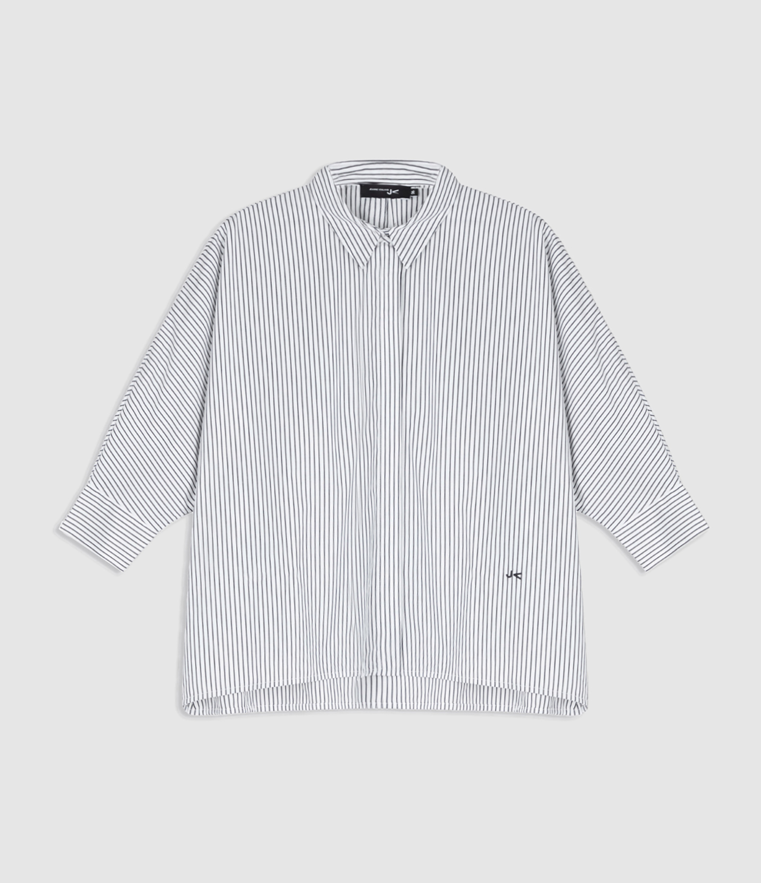 Chemise Malo Stripes Blanc Noir
