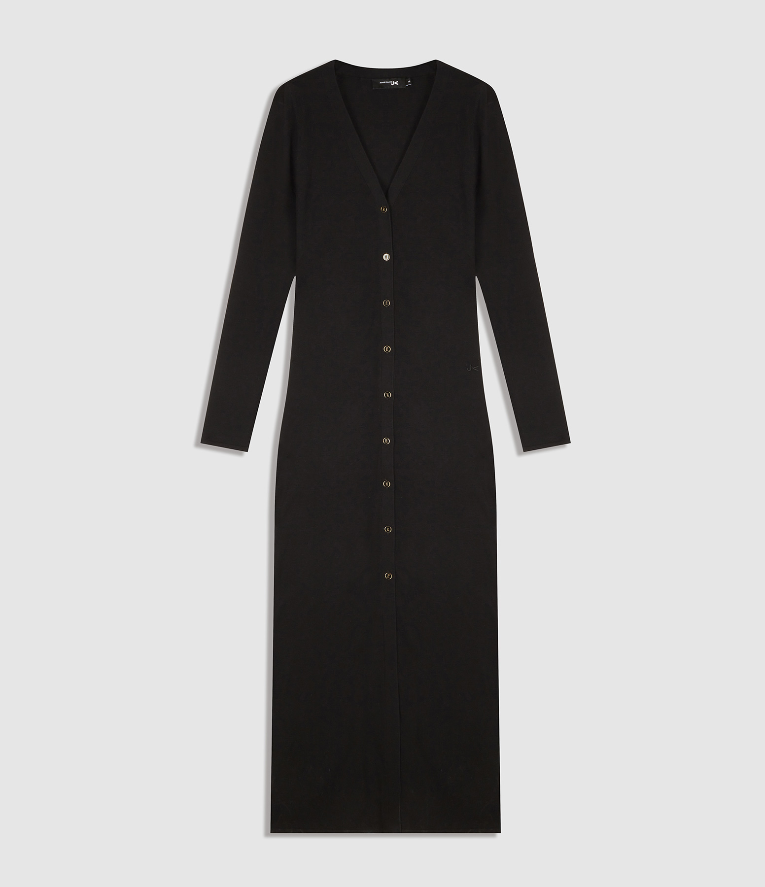 Robe Cardigan Nolan Long Soie Coton Noir