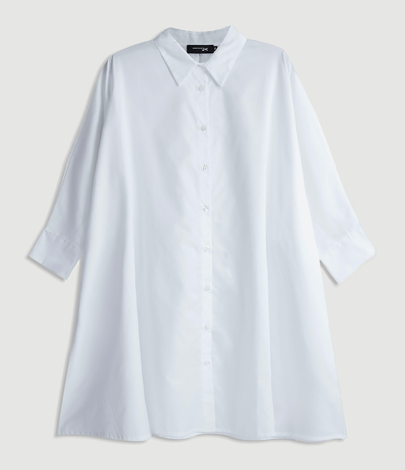 Robe Chemise Noli Popeline Satin Coton Blanc