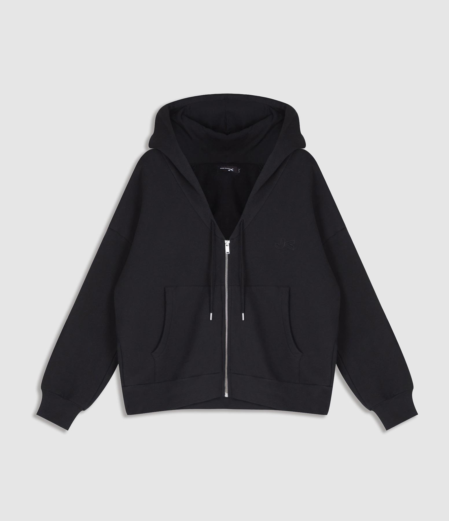Hoodie Zipper Olaf Molleton Noir