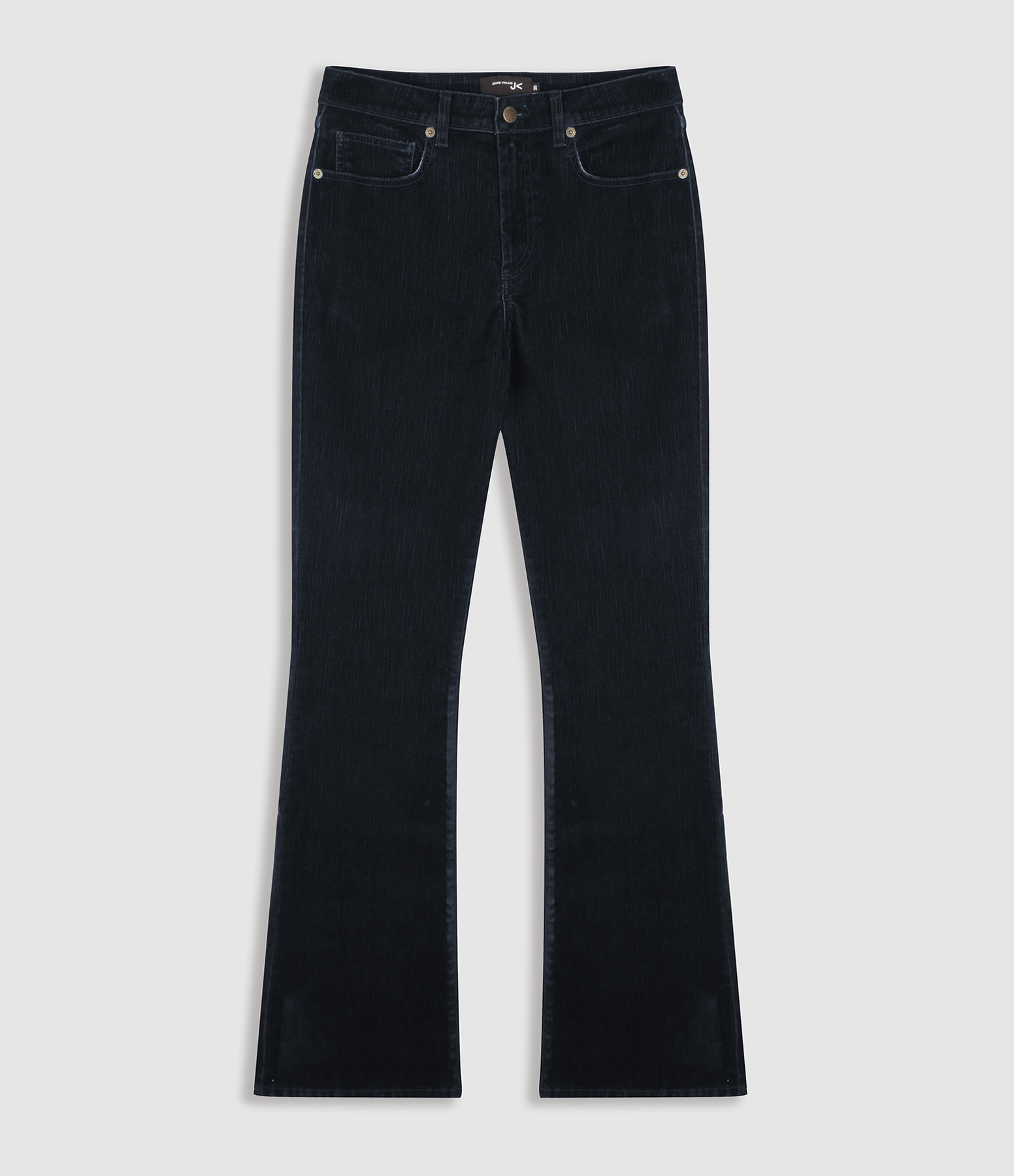 Jean Ossi Flared Coton Velours Bleu