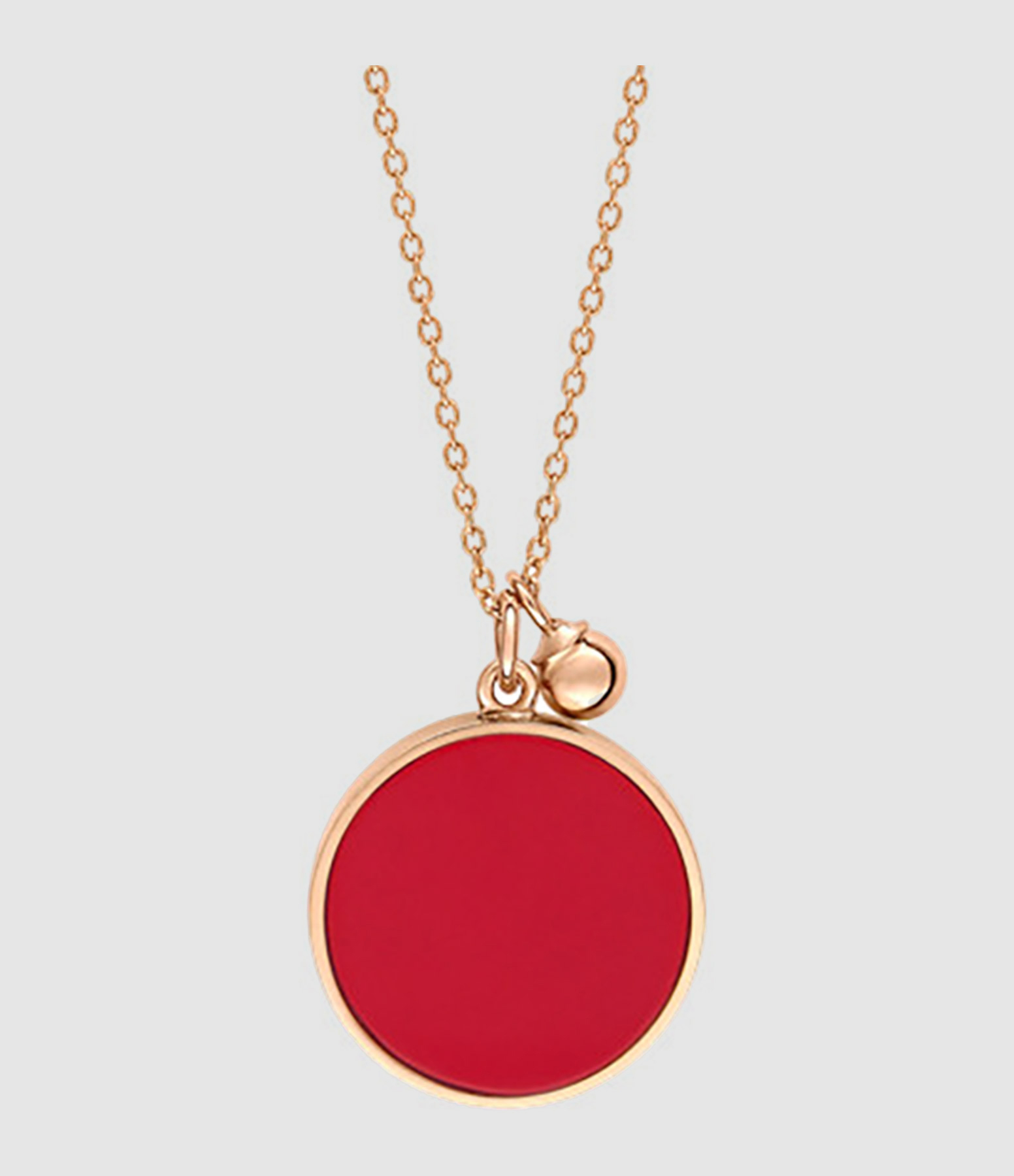 Collier Ever Disc Corail Or Rose