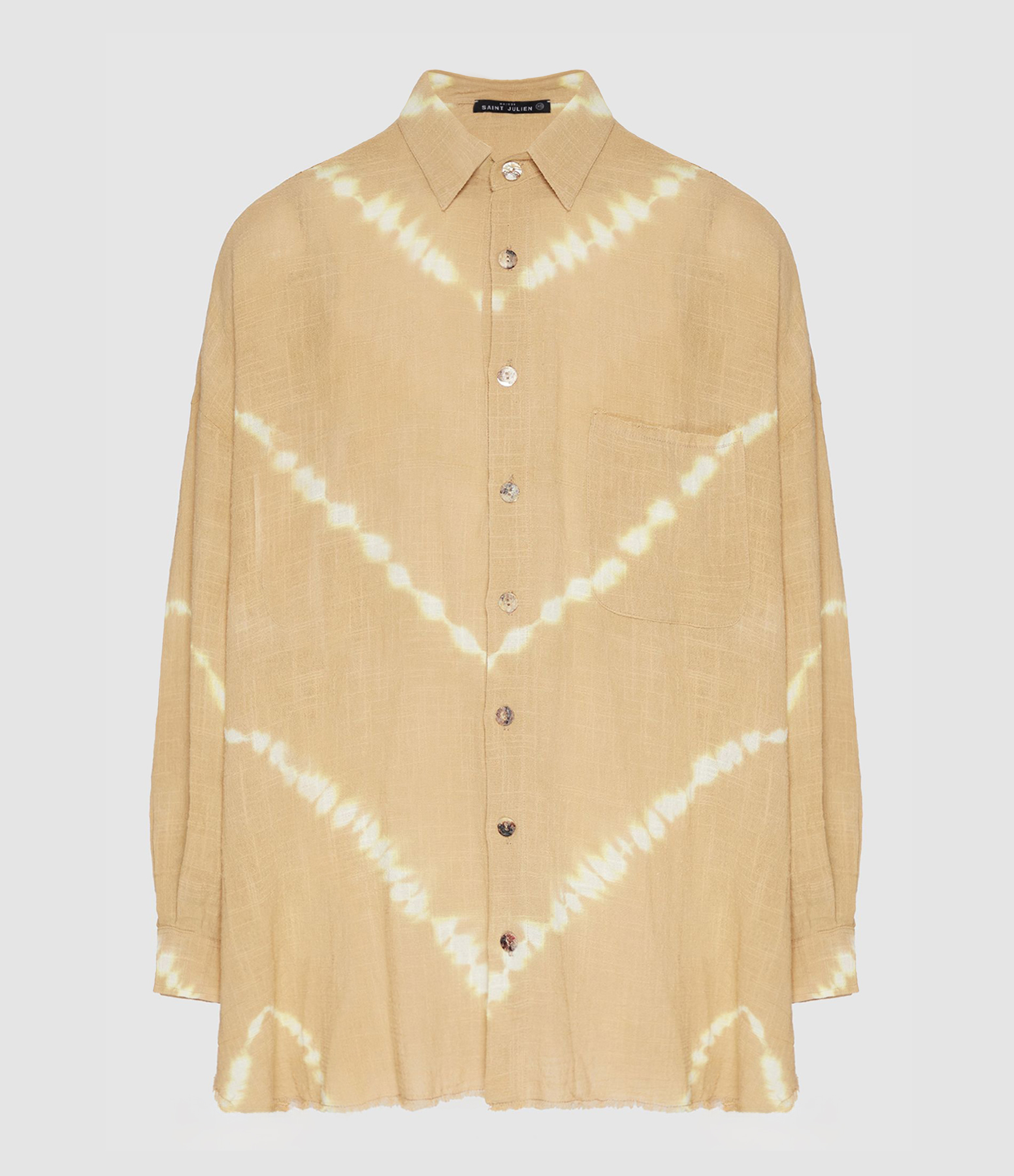 MAISON SAINT JULIEN - Chemise Mykonos Tie Dye Cafe Latte