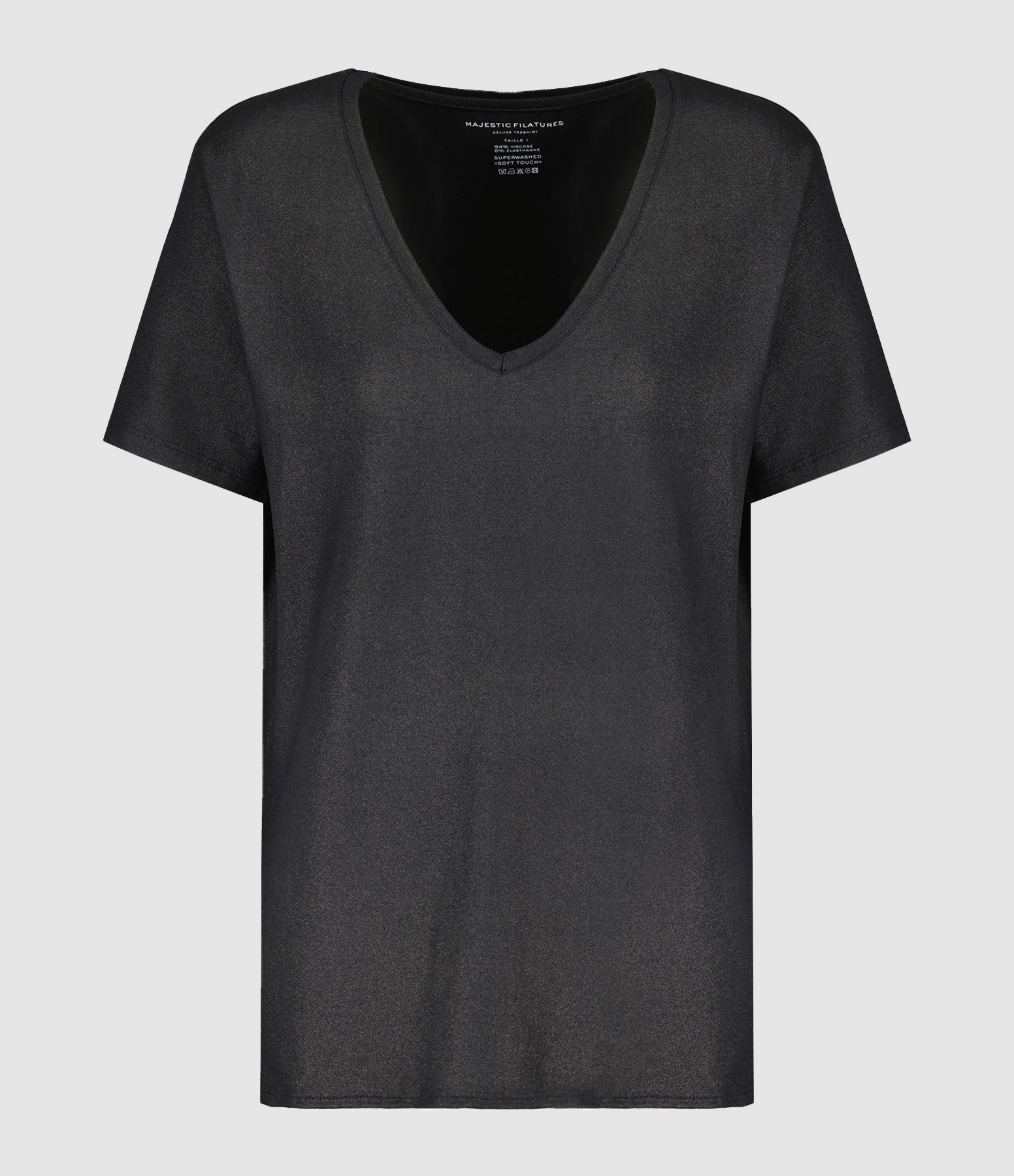 Tee-shirt Col V Noir