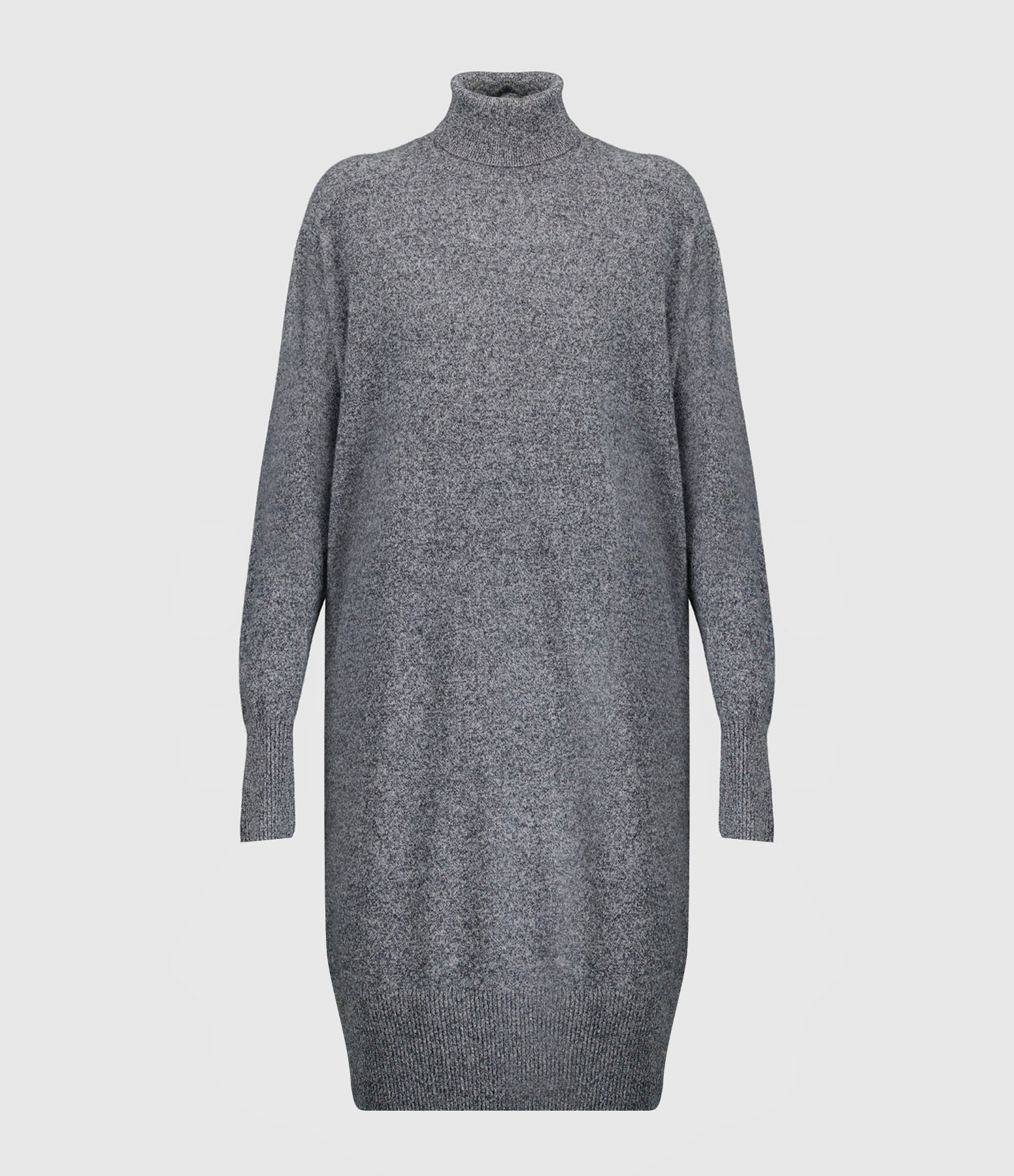 Robe Mi-Longue Noir Mouliné