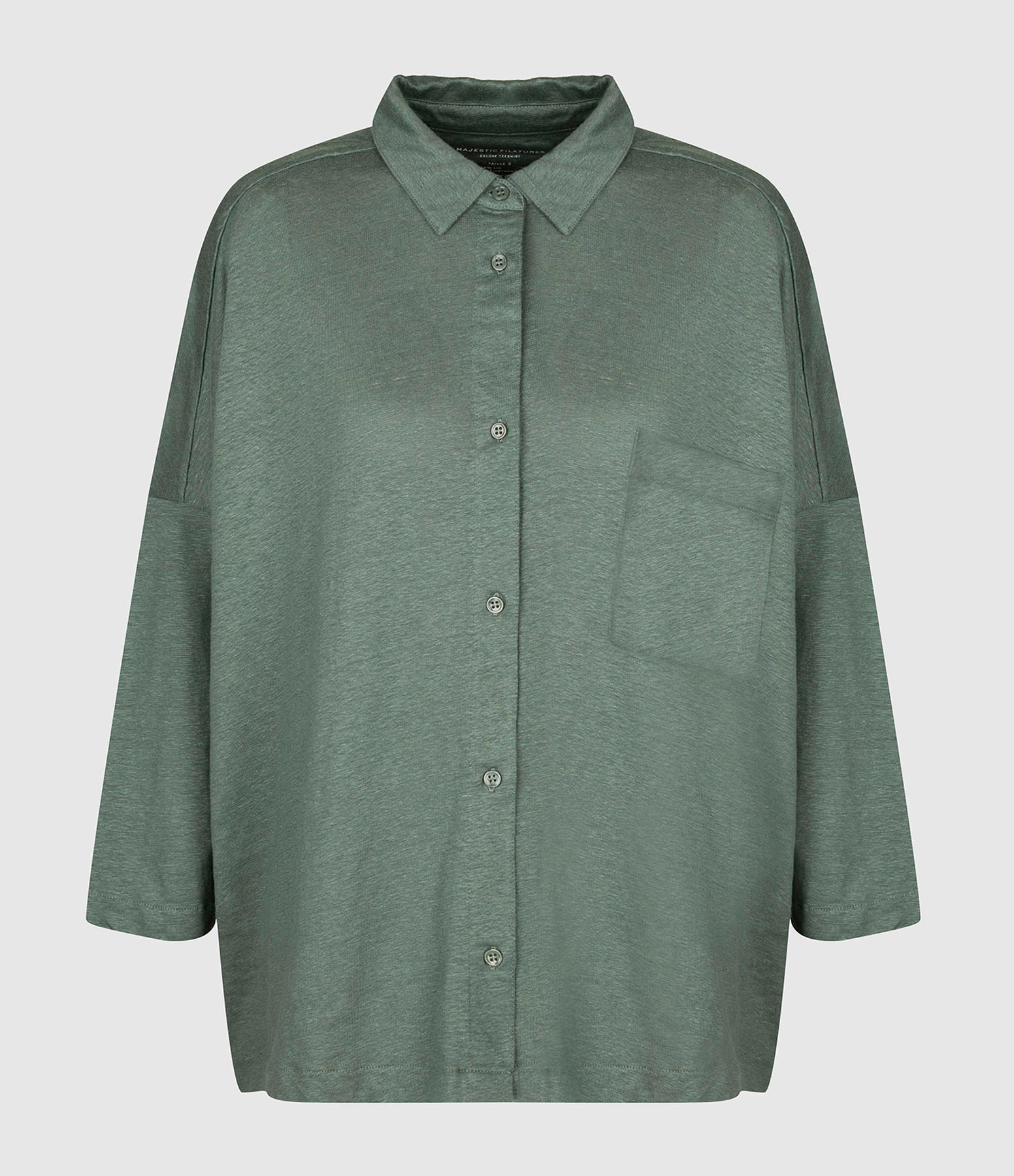 Chemise Manches 3/4 Vert
