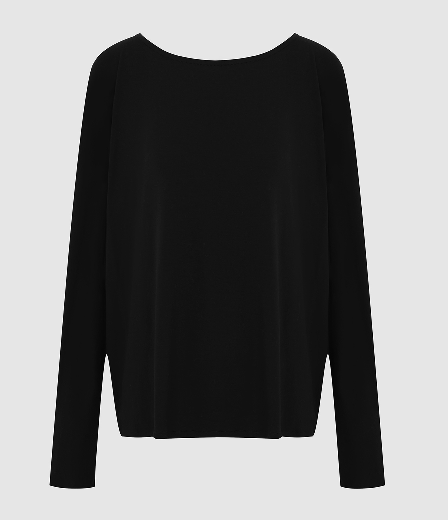 Tee-shirt Col Bateau Manches Longues Noir