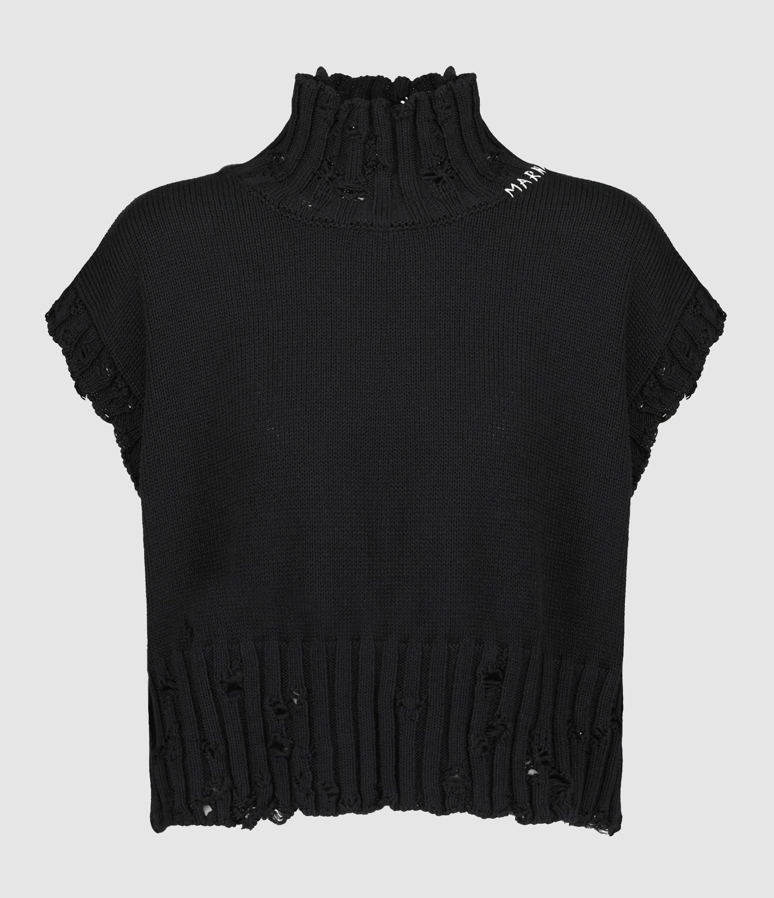 Pull Noir Sans Manches