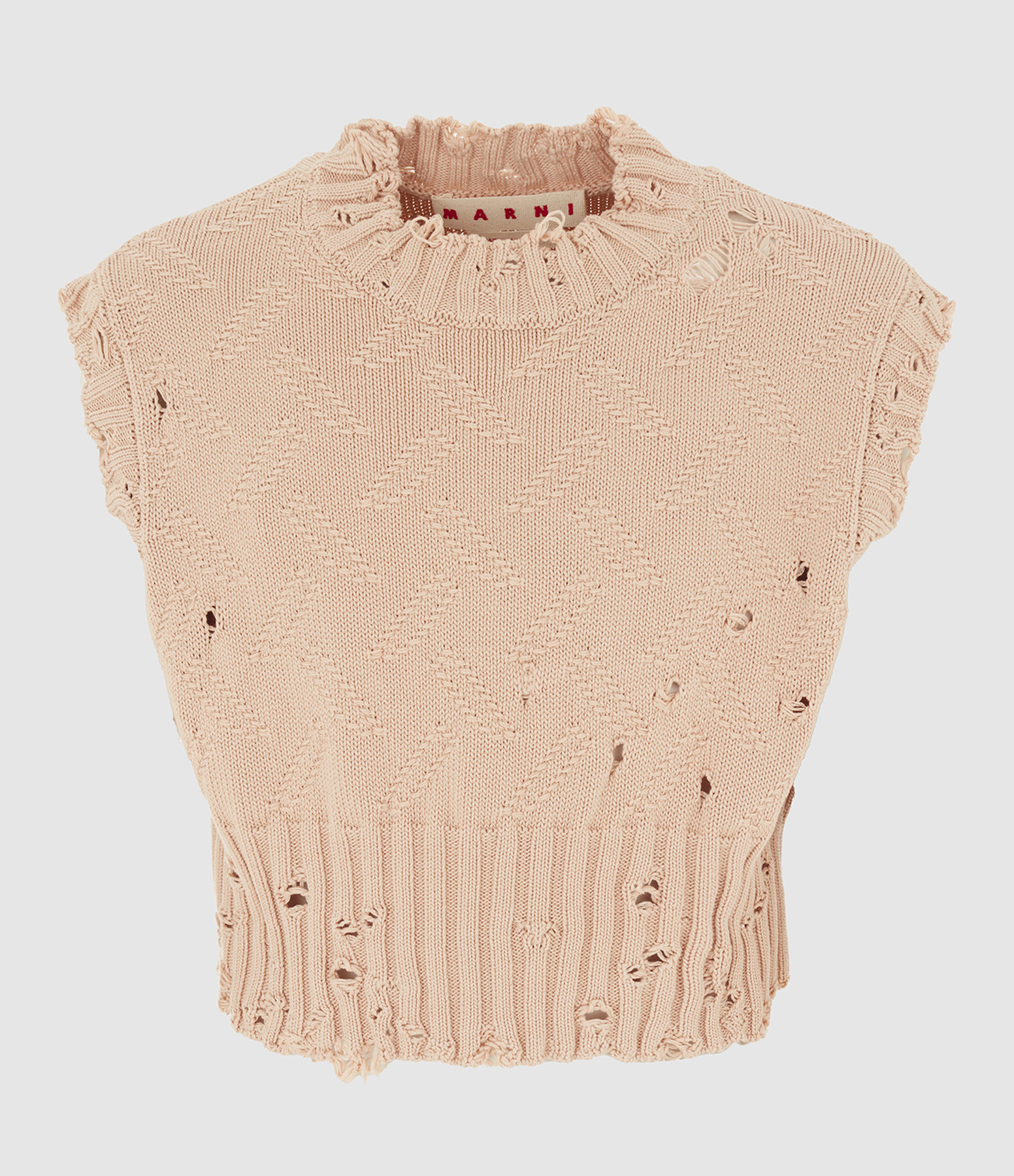 Pull Col Rond Pale Peach