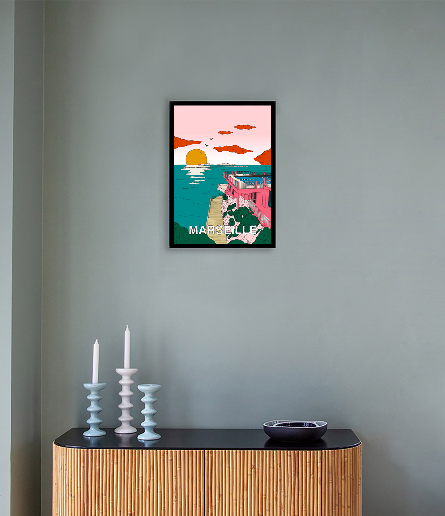 Affiche Marseille 30x40cm