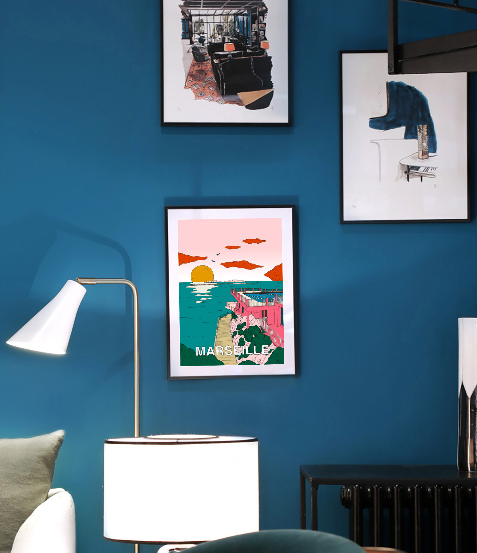 Affiche Marseille 50x70cm