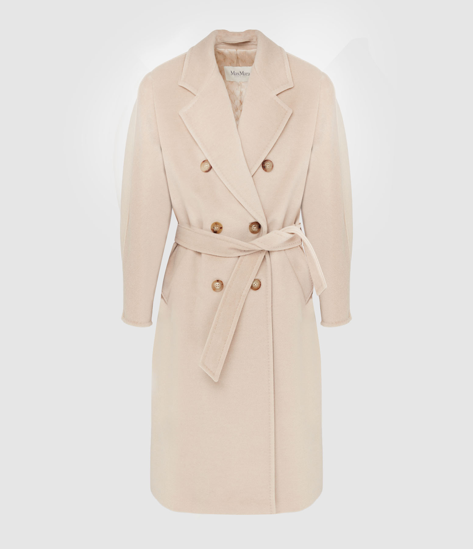Manteau Long Madame Laine Écru