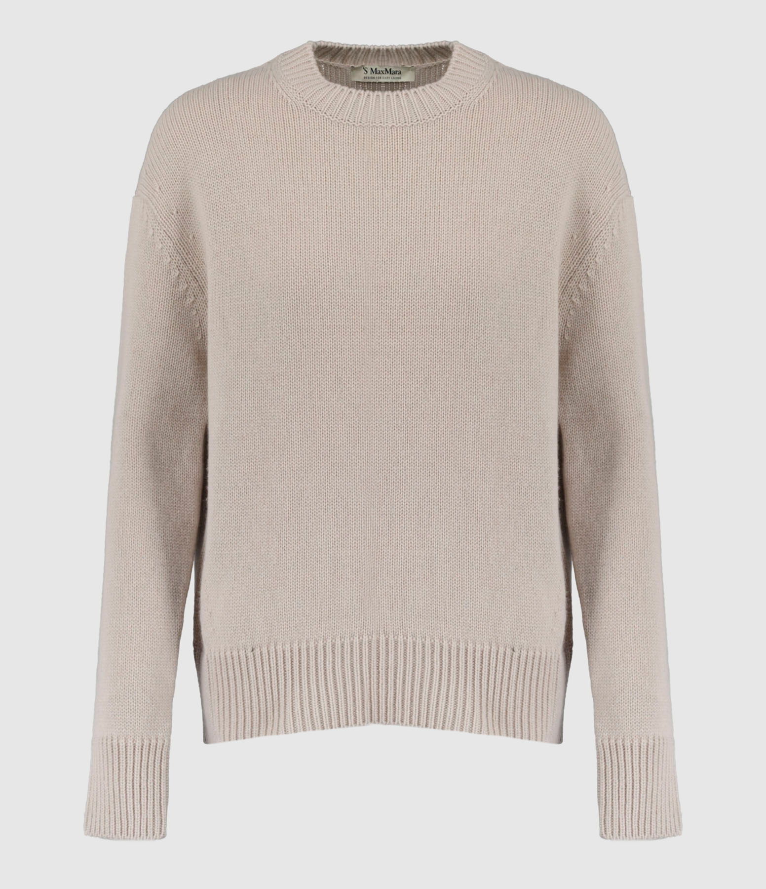 Pull Col Rond Irlanda Laine Écru, 'S Max Mara