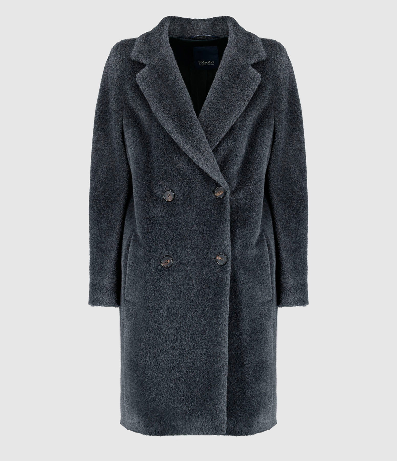 Manteau Mi-Long Roseto Laine Medium Grey, 'S Max Mara
