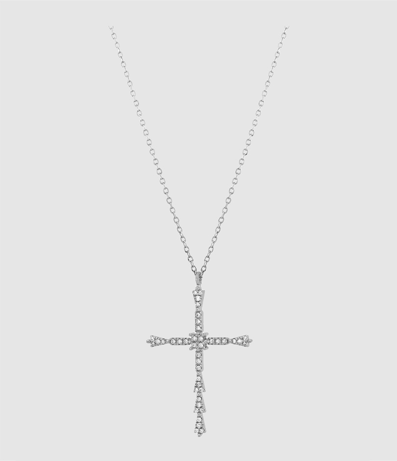 Collier Niculina Diamants Or Blanc