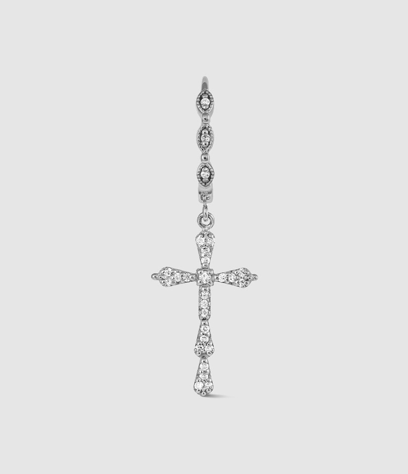 Créole Niculinuccia Diamants Or Blanc (vendue à l'unité)