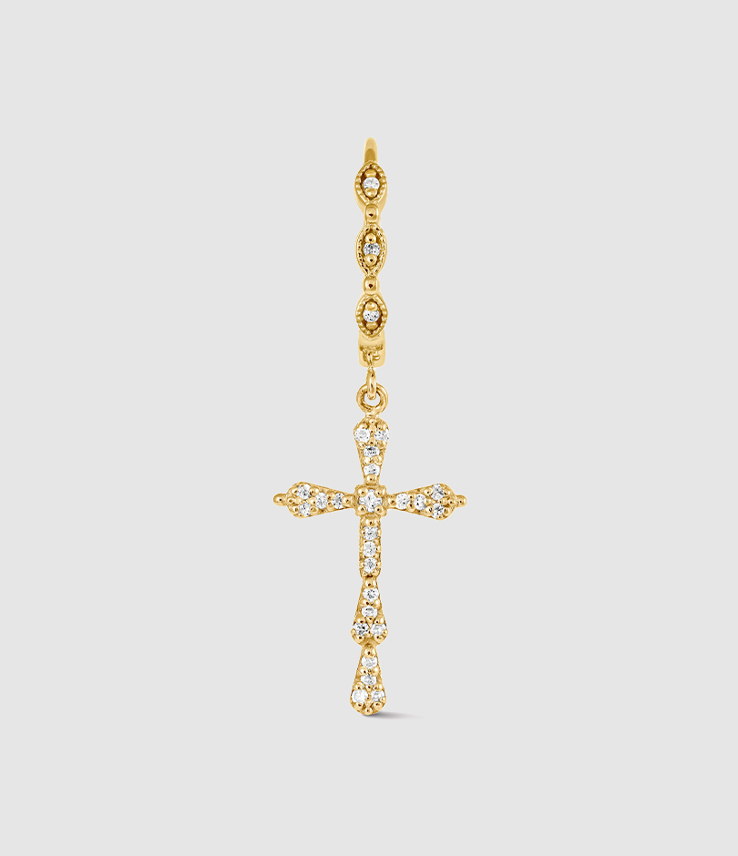 Créole Niculinuccia Diamants Or Jaune (vendue à l'unité)