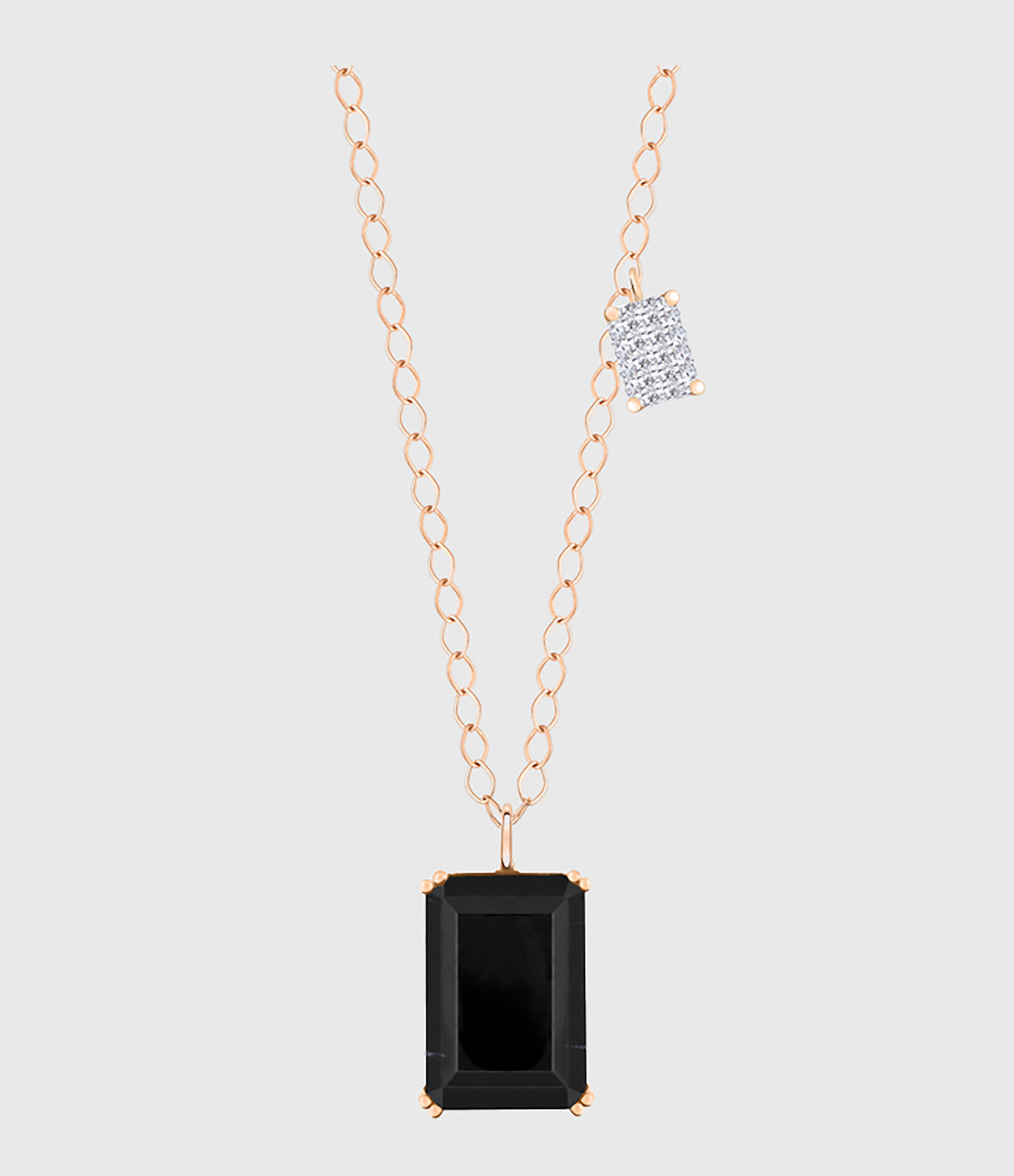 Collier Midnight Duo Onyx Diamant Or Rose