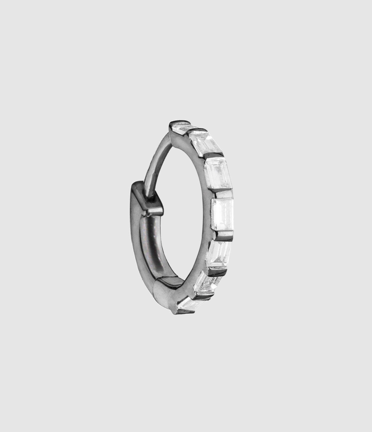 Mini Créole Baguette Or Diamants (vendue à l'unité)