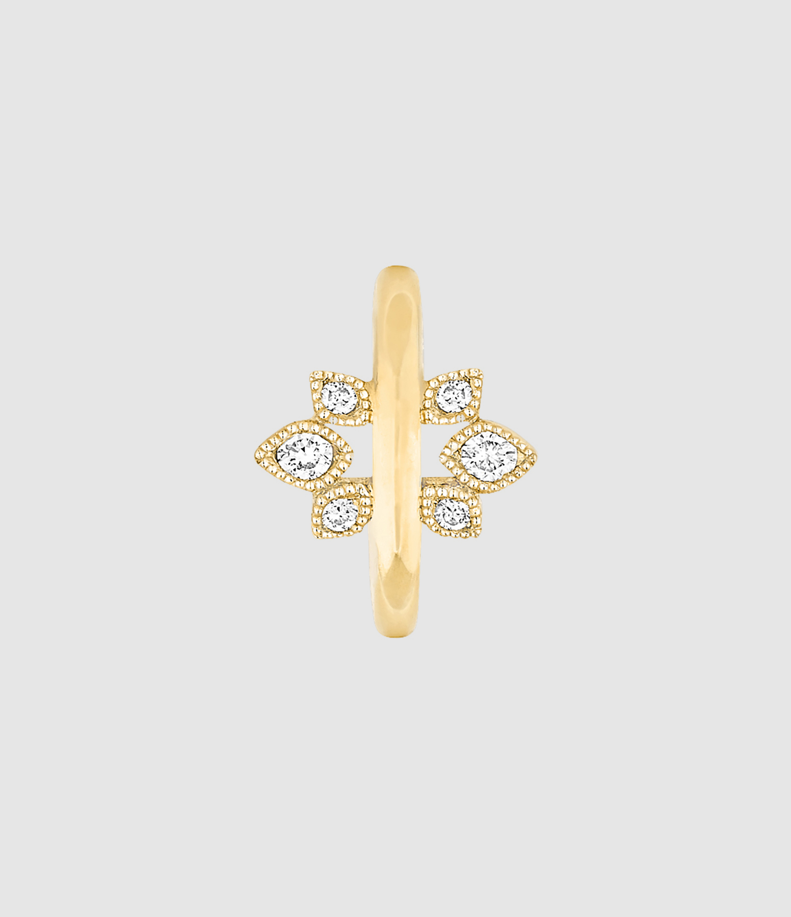 Mini Créole Nude Or Jaune Diamants (Vendue à l'unité)