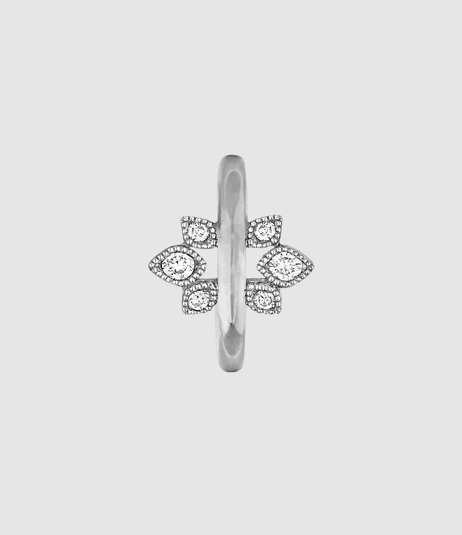 Mini Créole Nude Or Noir Diamants (Vendue à l'unité)