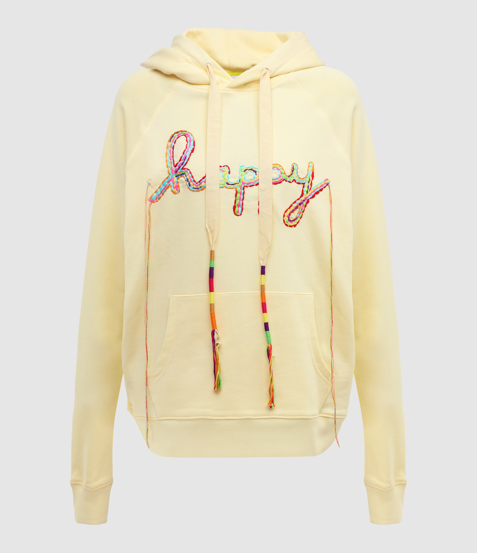 Sweatshirt Broderie Happy Écru