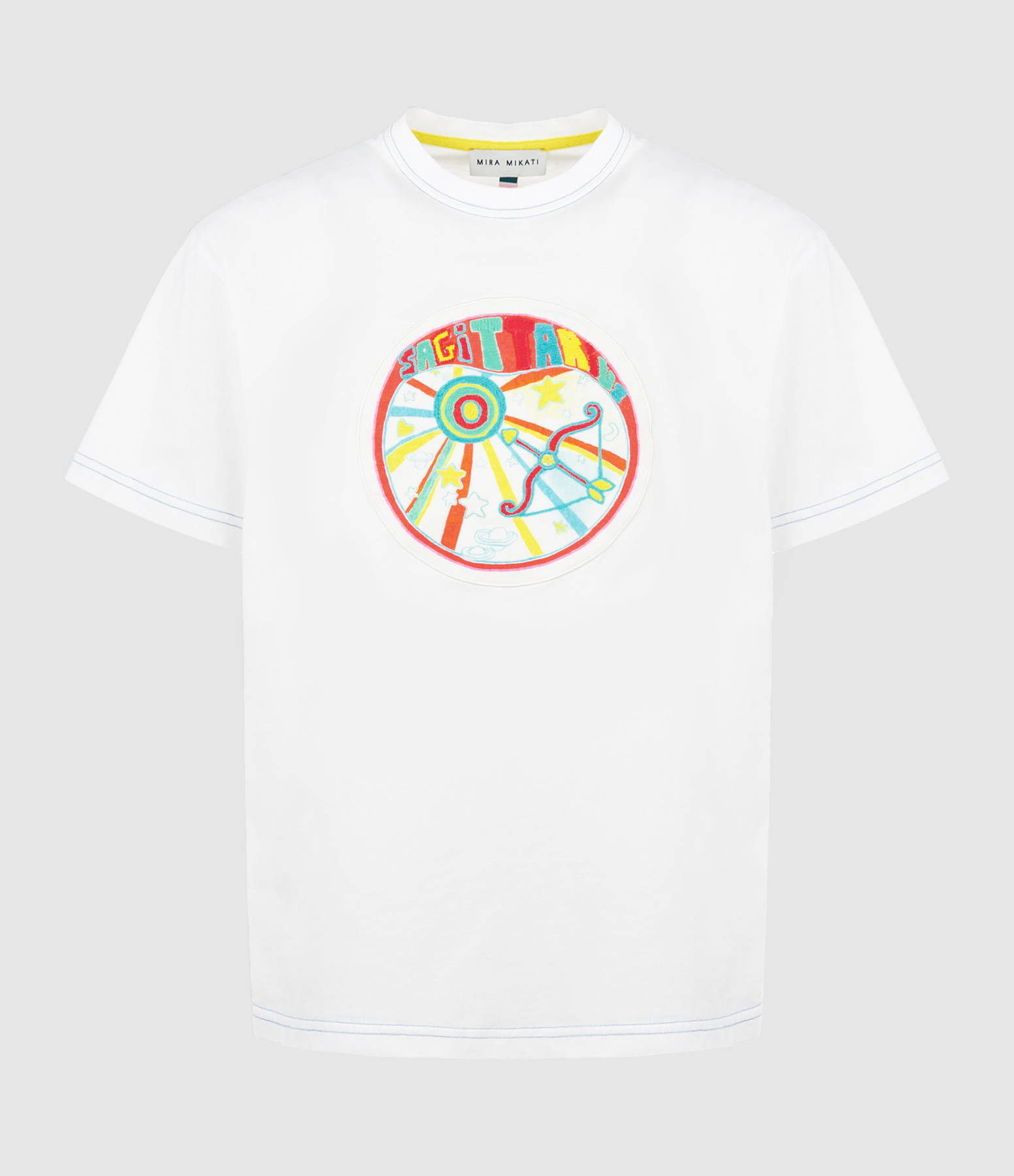 Tee-shirt Formantera Sagittaire Coton Biologique Blanc, Dancing in Tulum