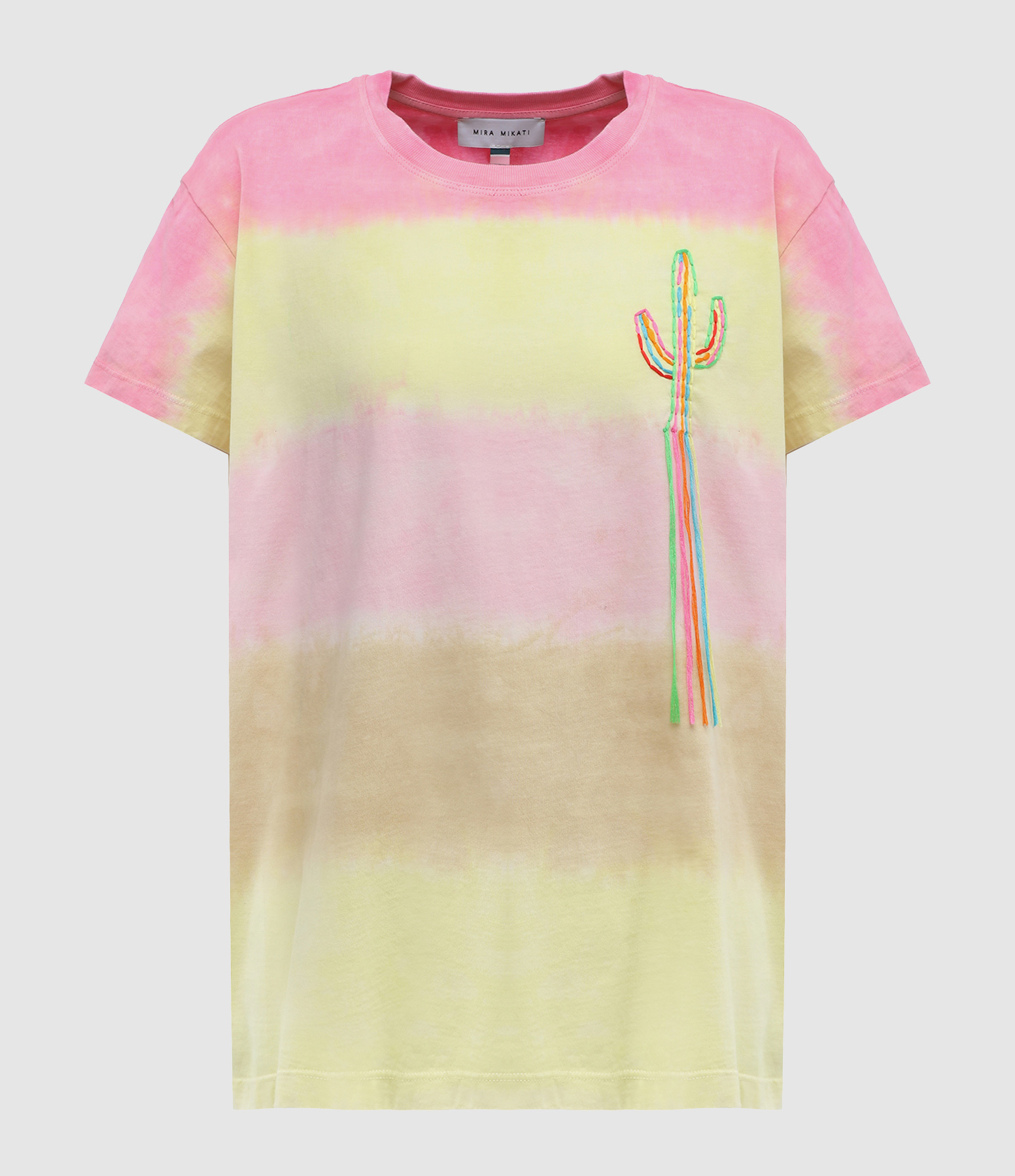 Tee-shirt Broderie Cactus Multicolore