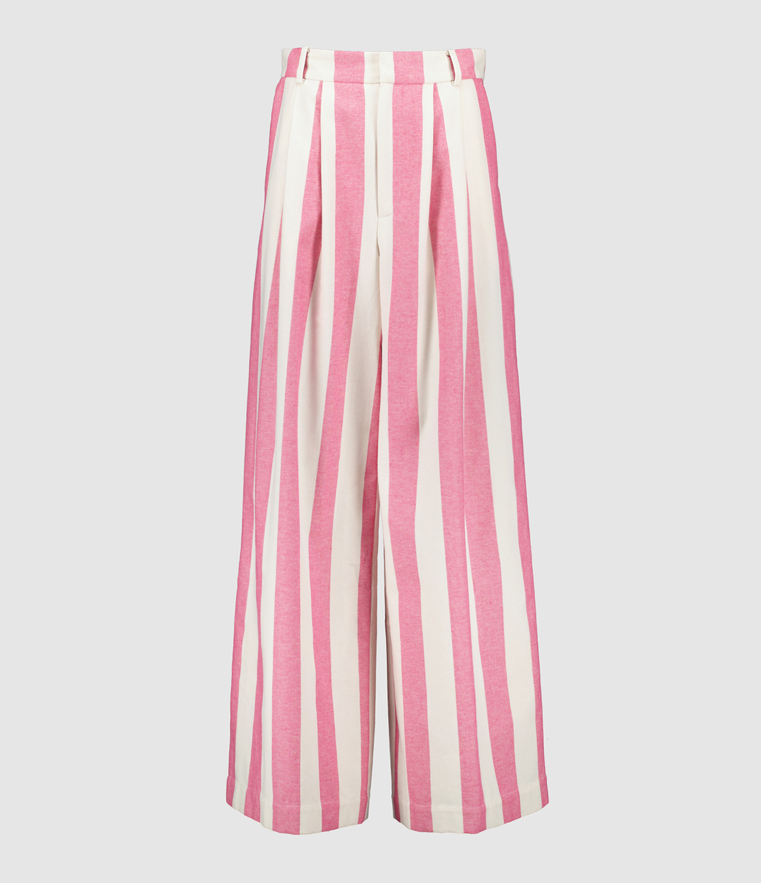 Pantalon Gazania Coton Rayures Rose