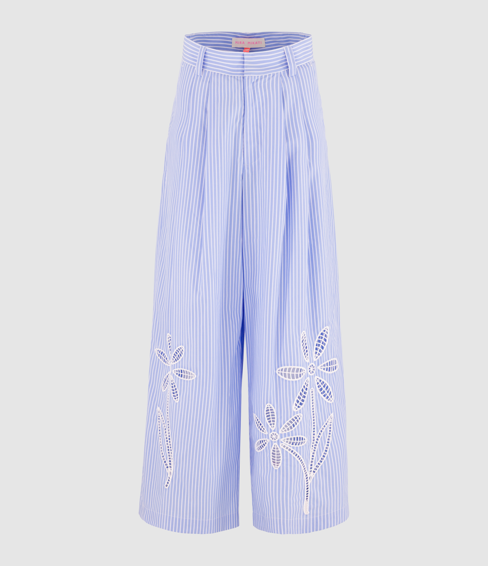 Pantalon Flower Broderie Blue/ White