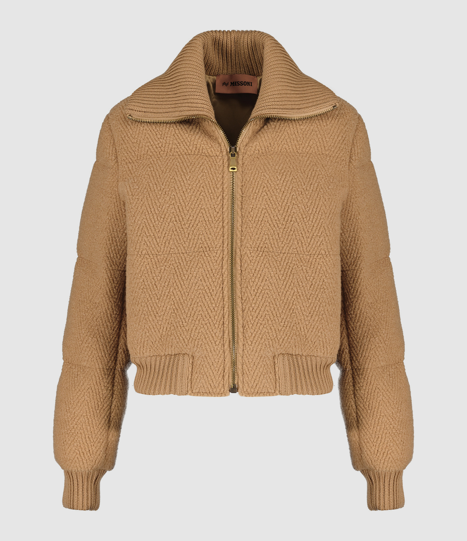 Veste Matelassée Laine Beige