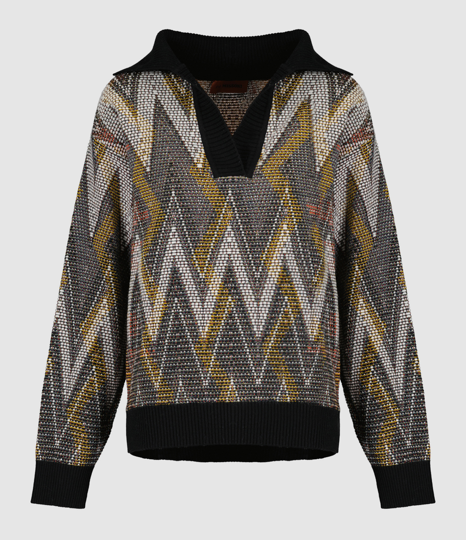 Pull Grand Col Multicolore