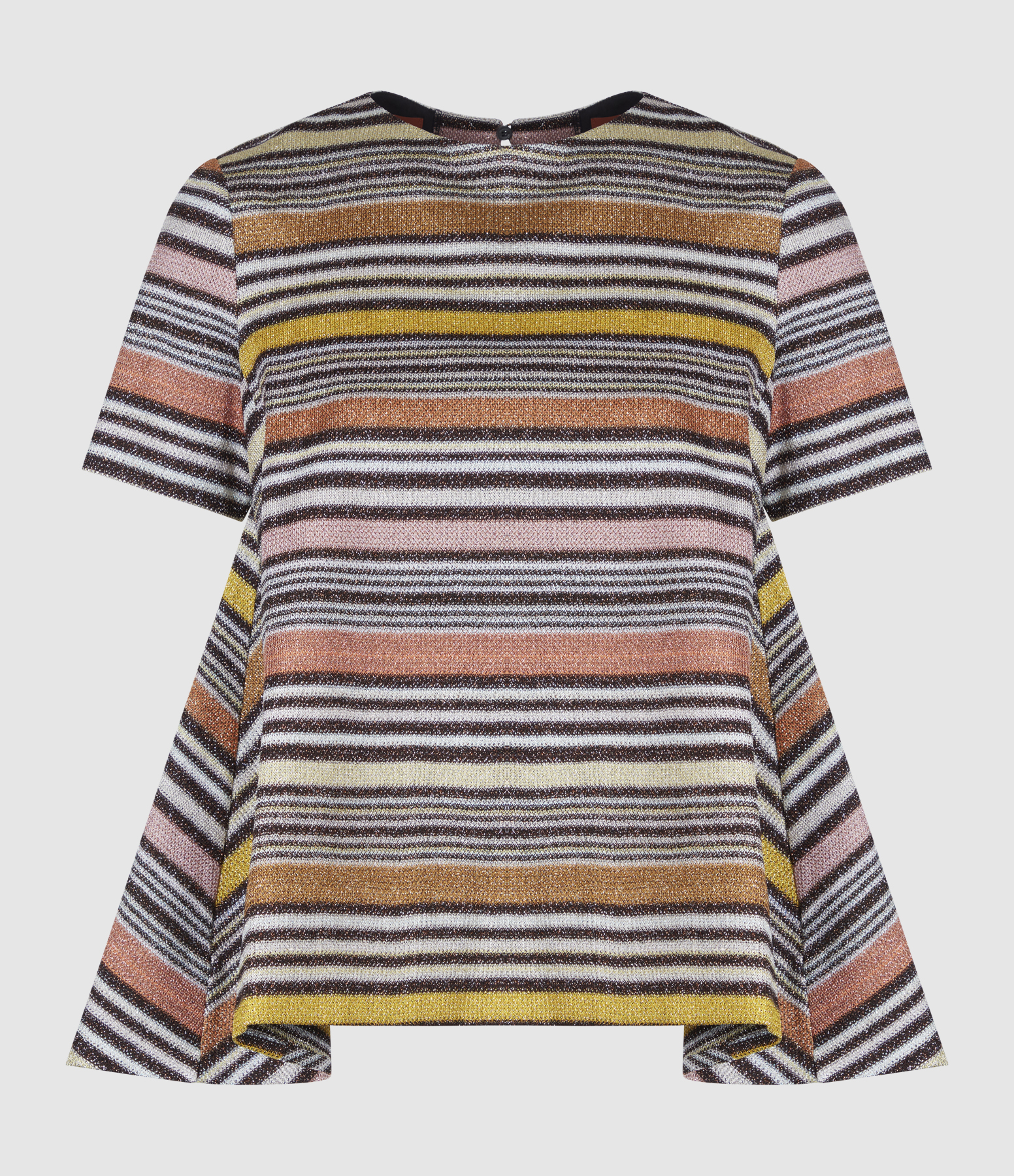 Top Multicolor Orange Yellow