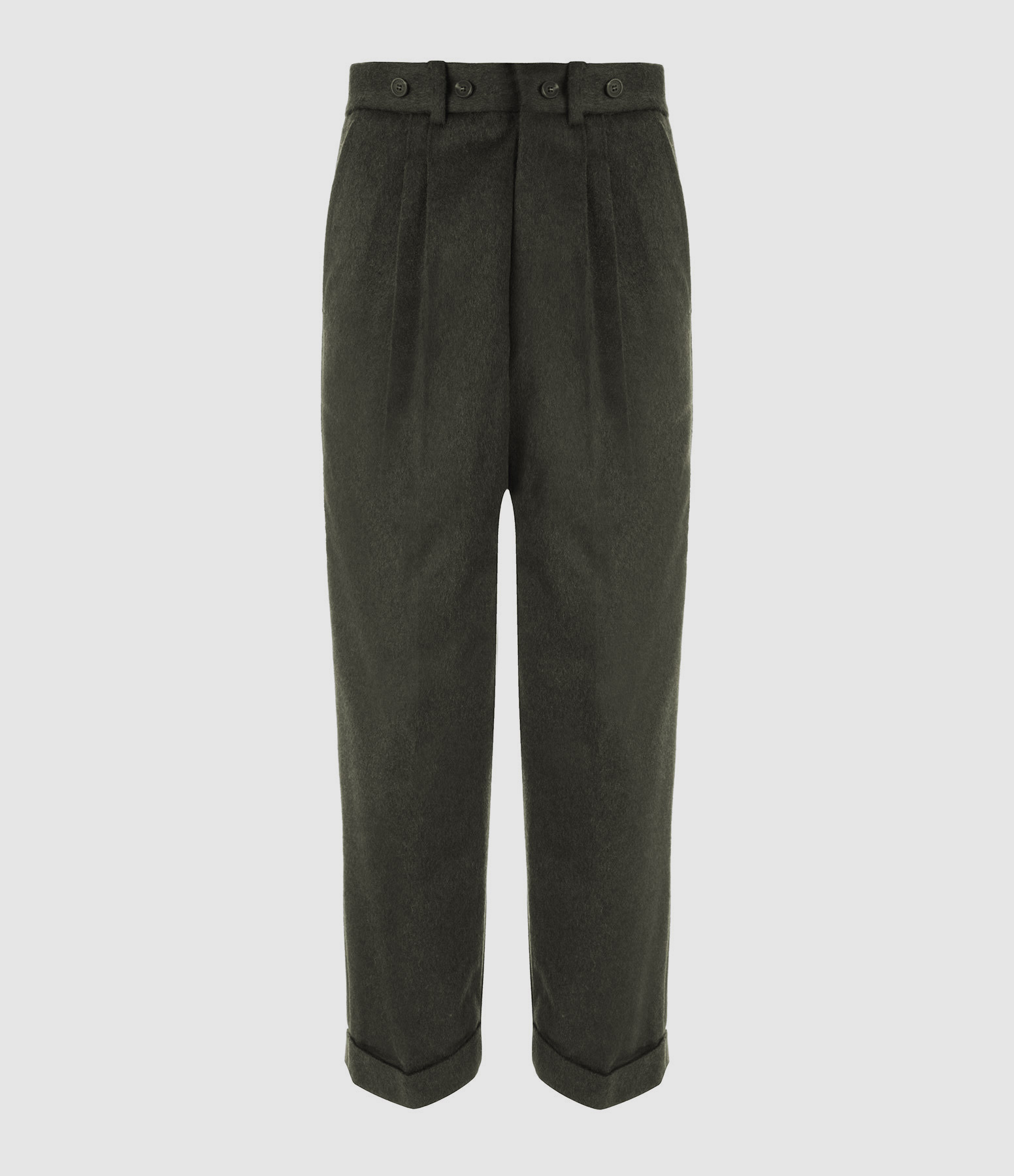 Pantalon Bells Laine Vert Forêt