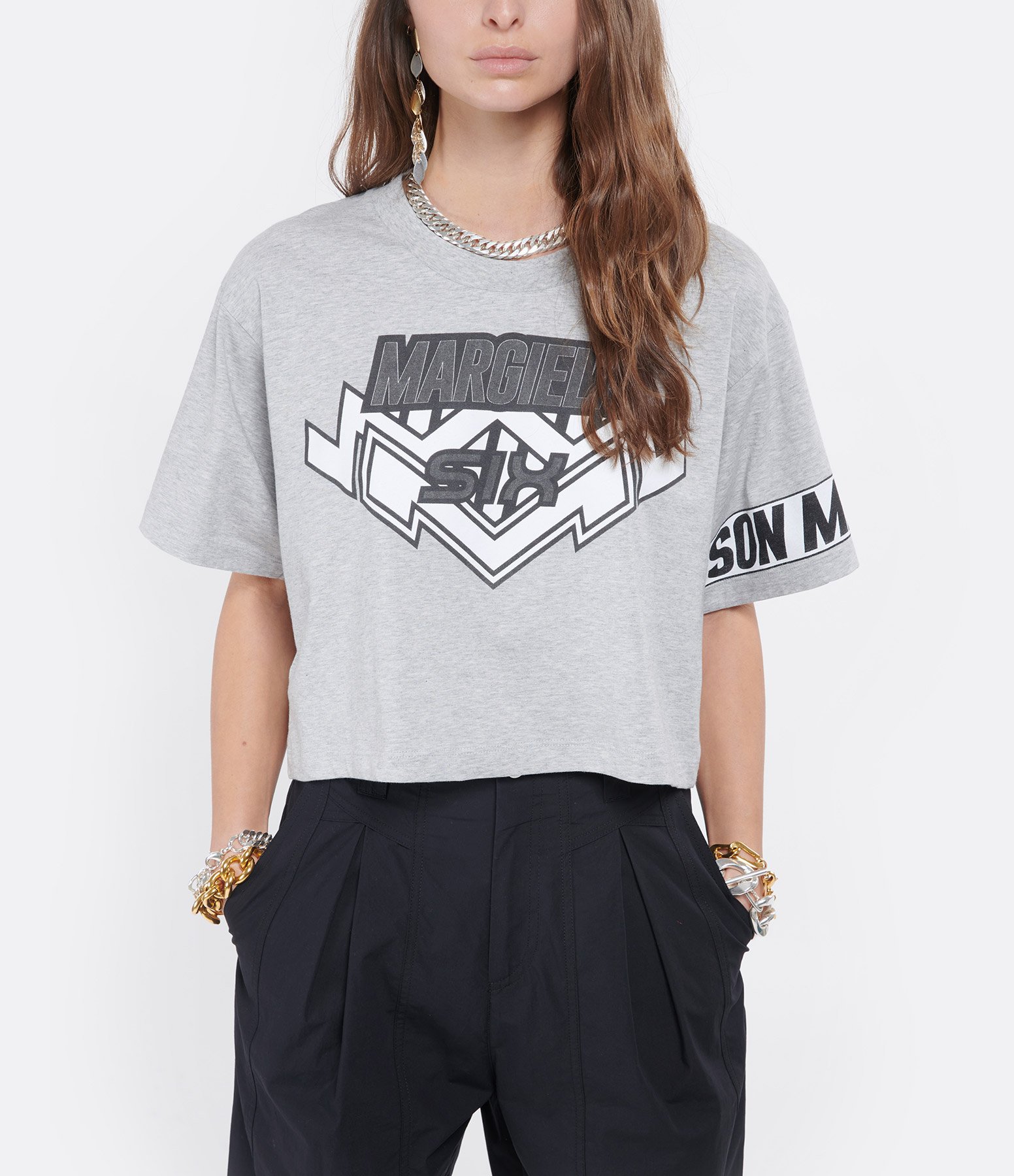 Tee-shirt Rettangular Jersey Gris