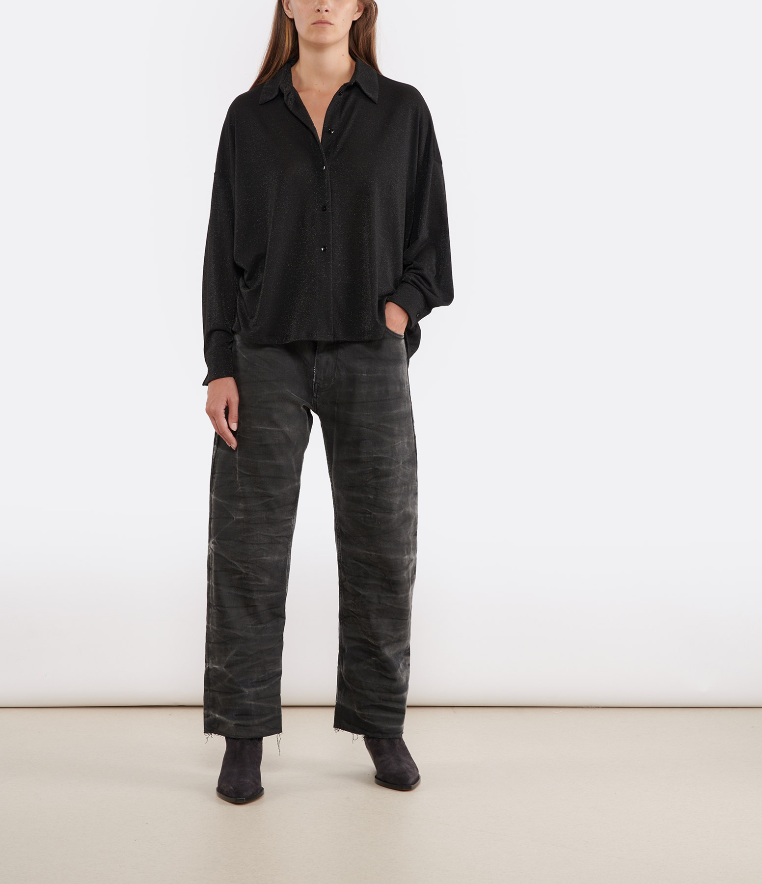 Jean Large Denim Noir